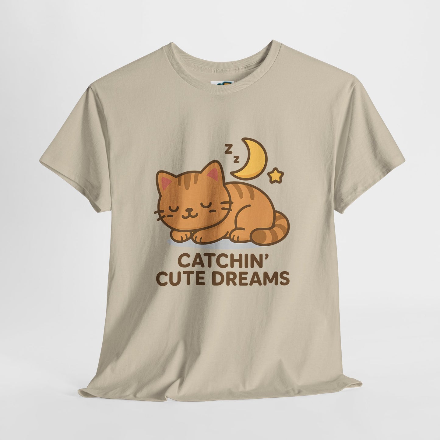 Cute Baby Cat Catchin' Dreams Tee, Cat Lover Gift, Fun T-Shirt, Animal Lover Apparel, Birthday Present, Cozy Casual Wear