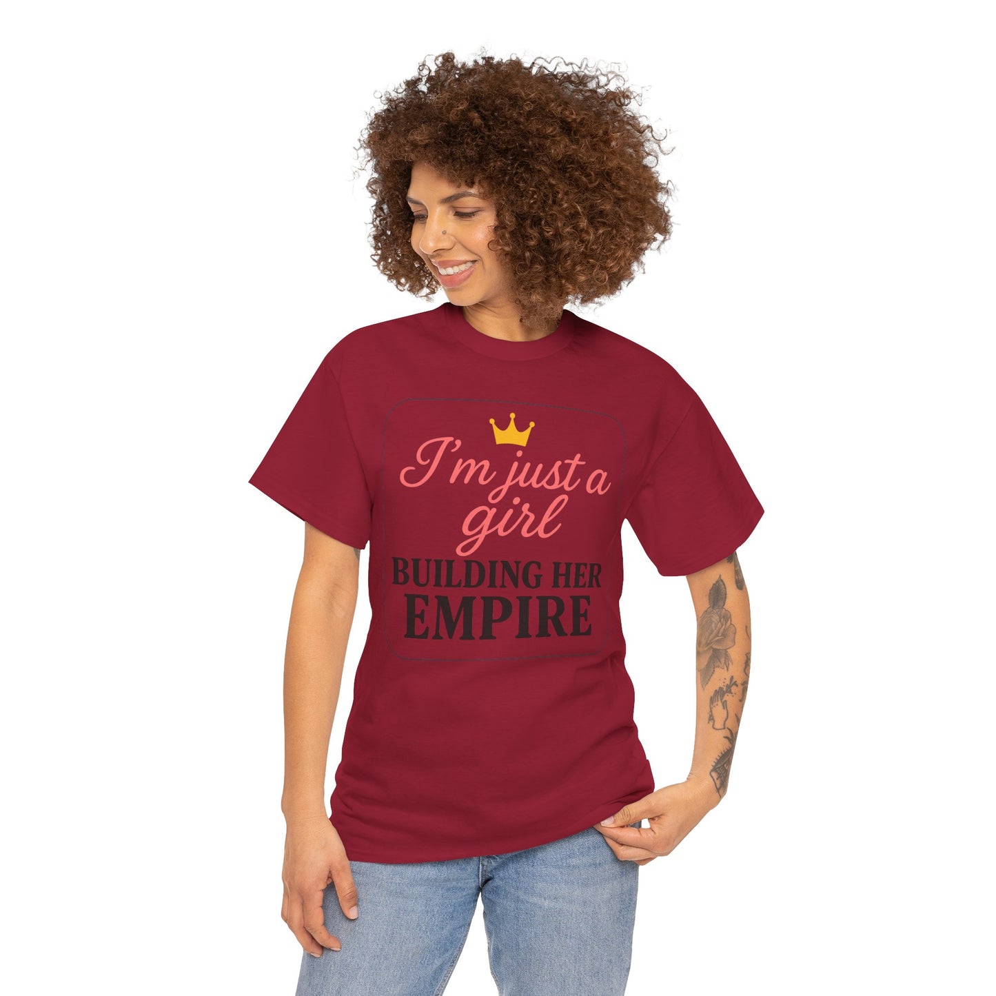 Girl Boss Tee Just a Girl Building Her Empire Heavy Cotton