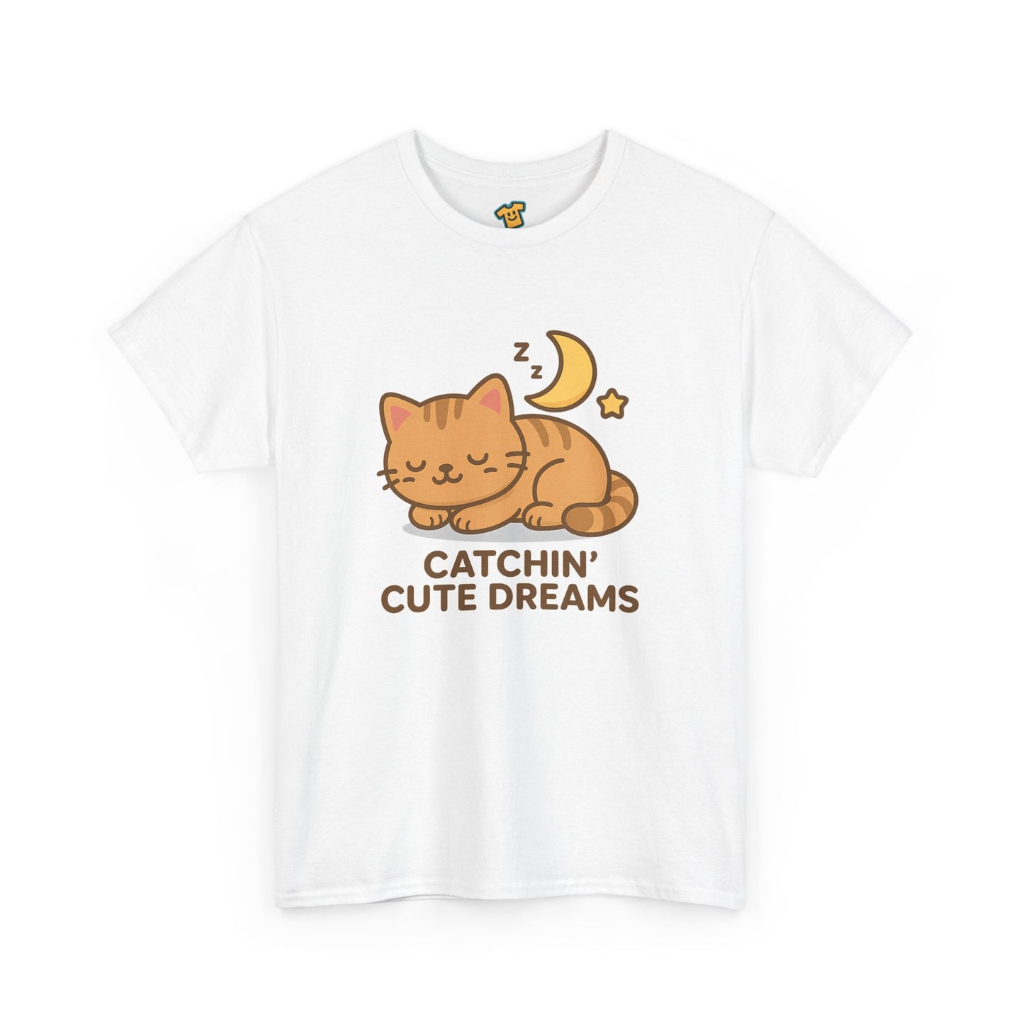 Cute Baby Cat Catchin' Dreams Tee, Cat Lover Gift, Fun T-Shirt, Animal Lover Apparel, Birthday Present, Cozy Casual Wear