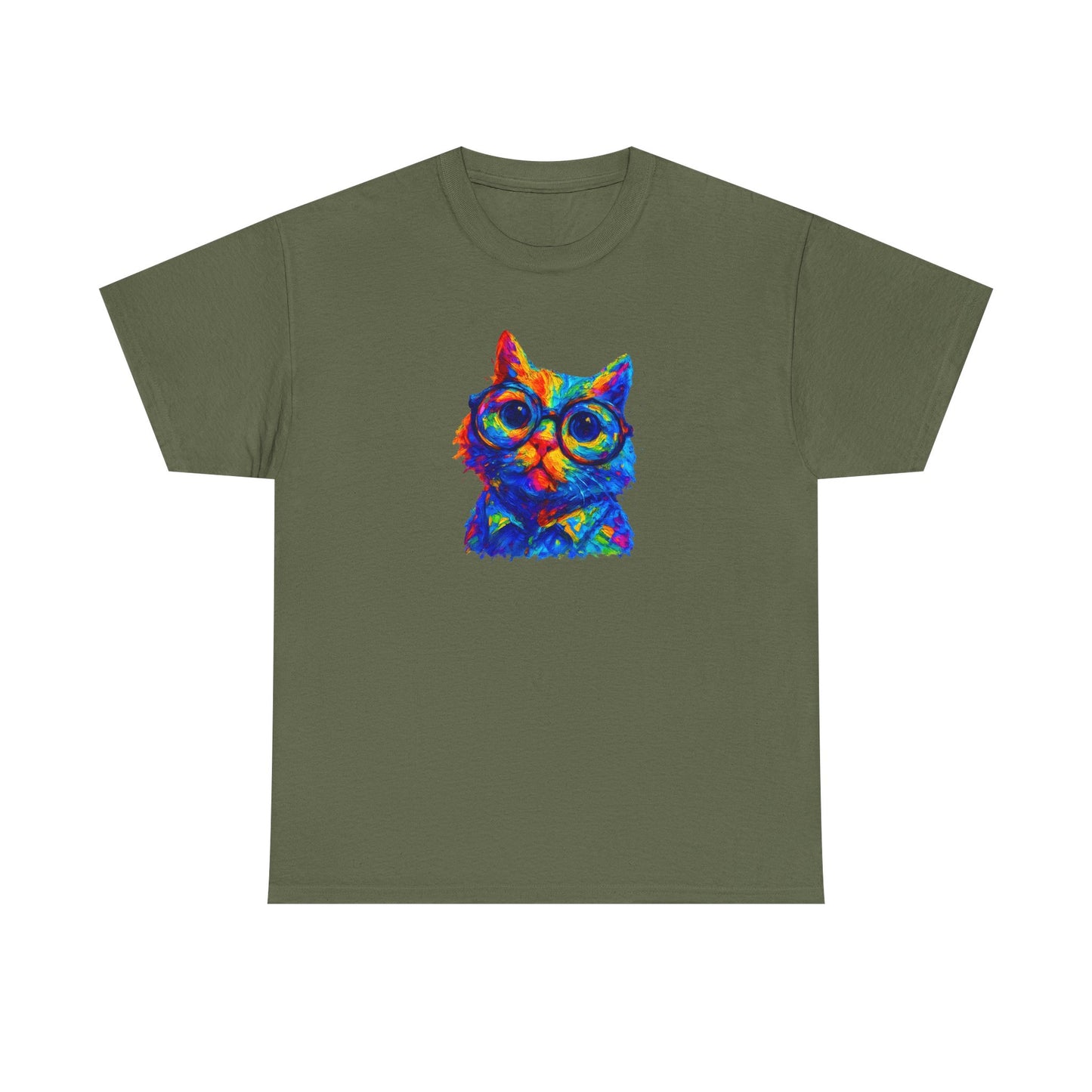 Vibrant Retro Cat T-Shirt