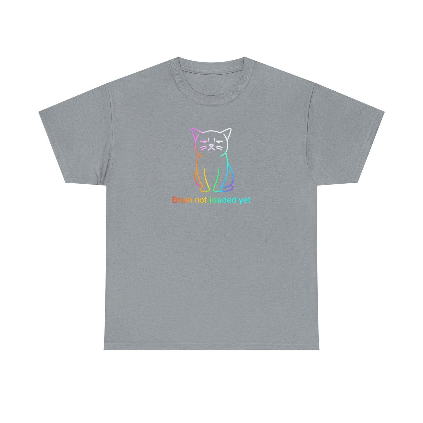 Rainbow Cat: Brain Not Loaded T-Shirt