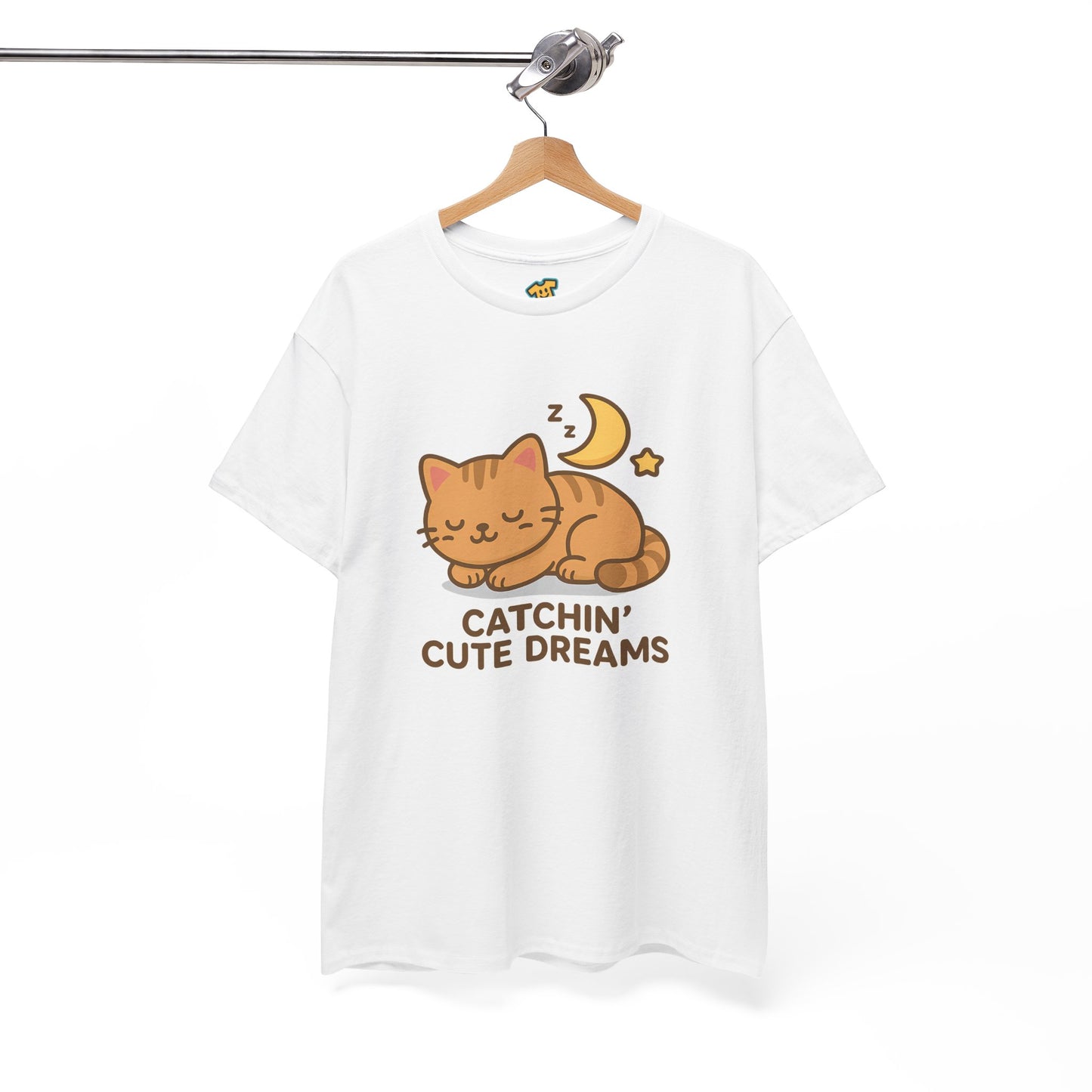 Cute Baby Cat Catchin' Dreams Tee, Cat Lover Gift, Fun T-Shirt, Animal Lover Apparel, Birthday Present, Cozy Casual Wear