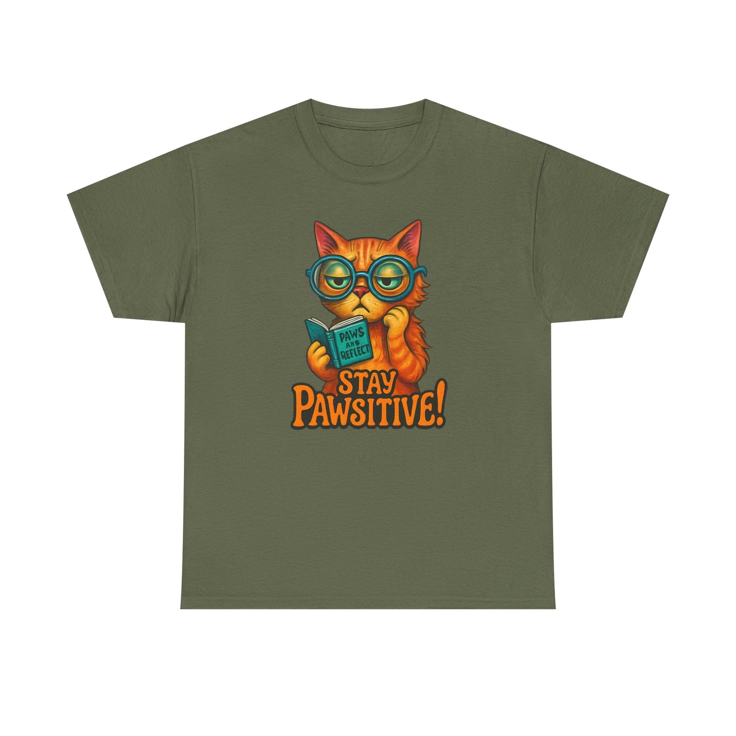 Stay Pawsitive Cat Tee