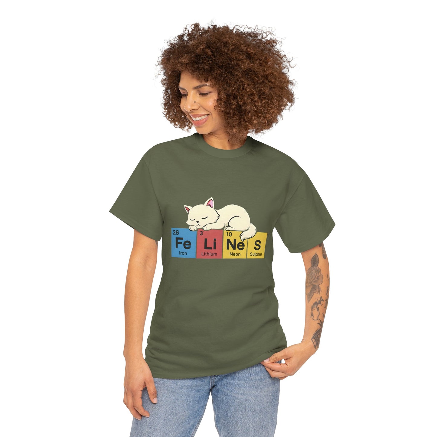 Cat Science Unisex Tee - Cute Feline Periodic Table T-Shirt for Cat Lovers