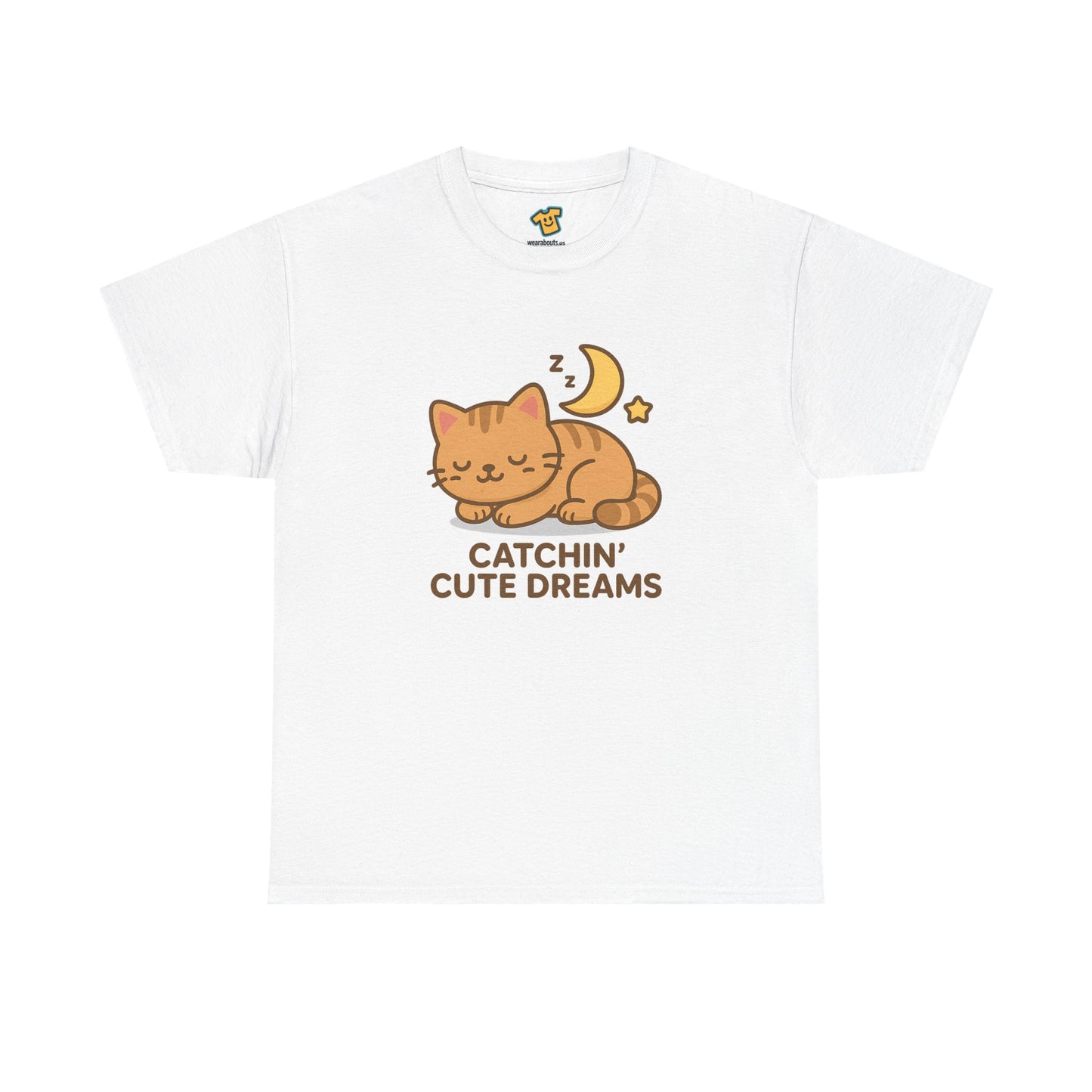 Cute Baby Cat Catchin' Dreams Tee, Cat Lover Gift, Fun T-Shirt, Animal Lover Apparel, Birthday Present, Cozy Casual Wear