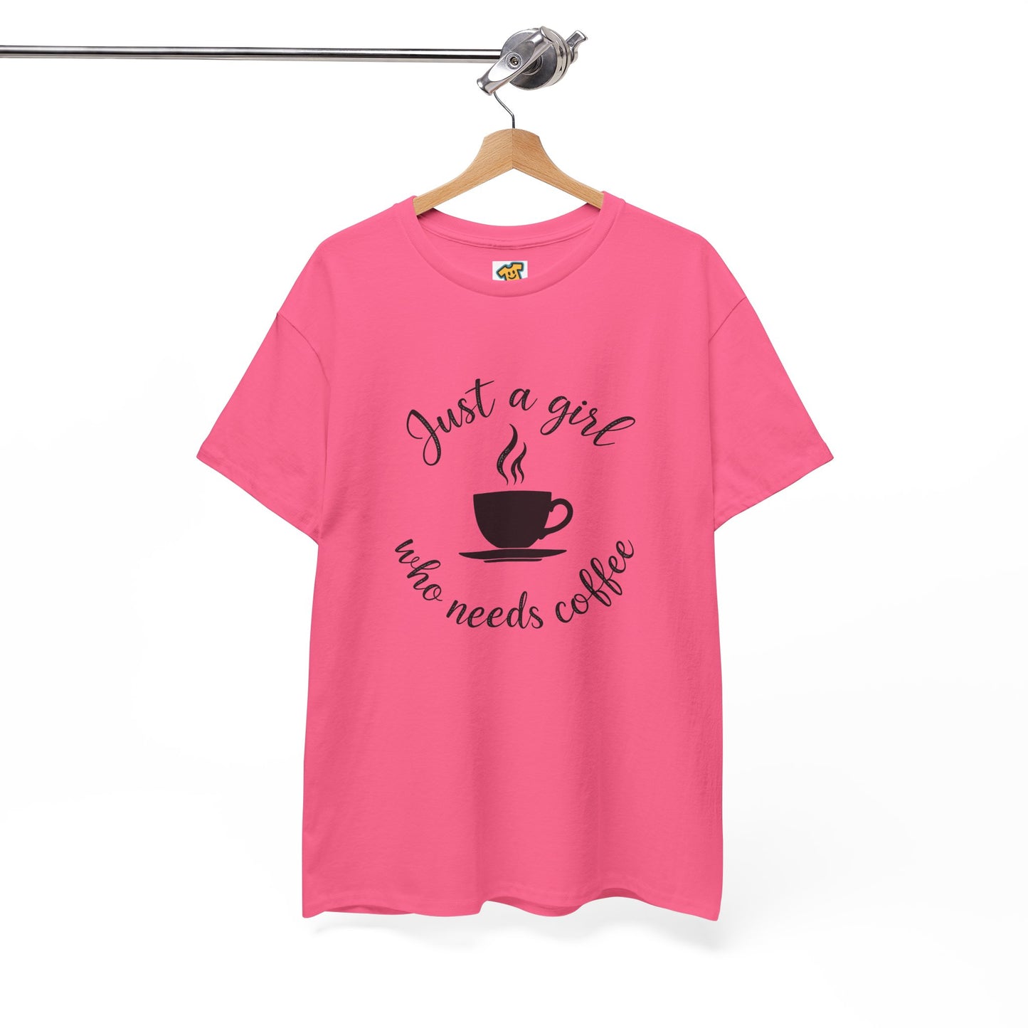 Coffee Lover Tee 'Just a girl who needs coffee' Heavy Cotton Tee