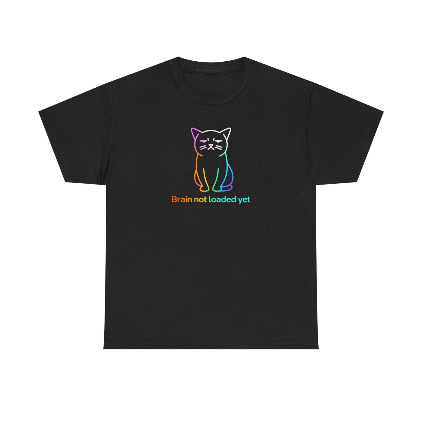 Rainbow Cat: Brain Not Loaded T-Shirt