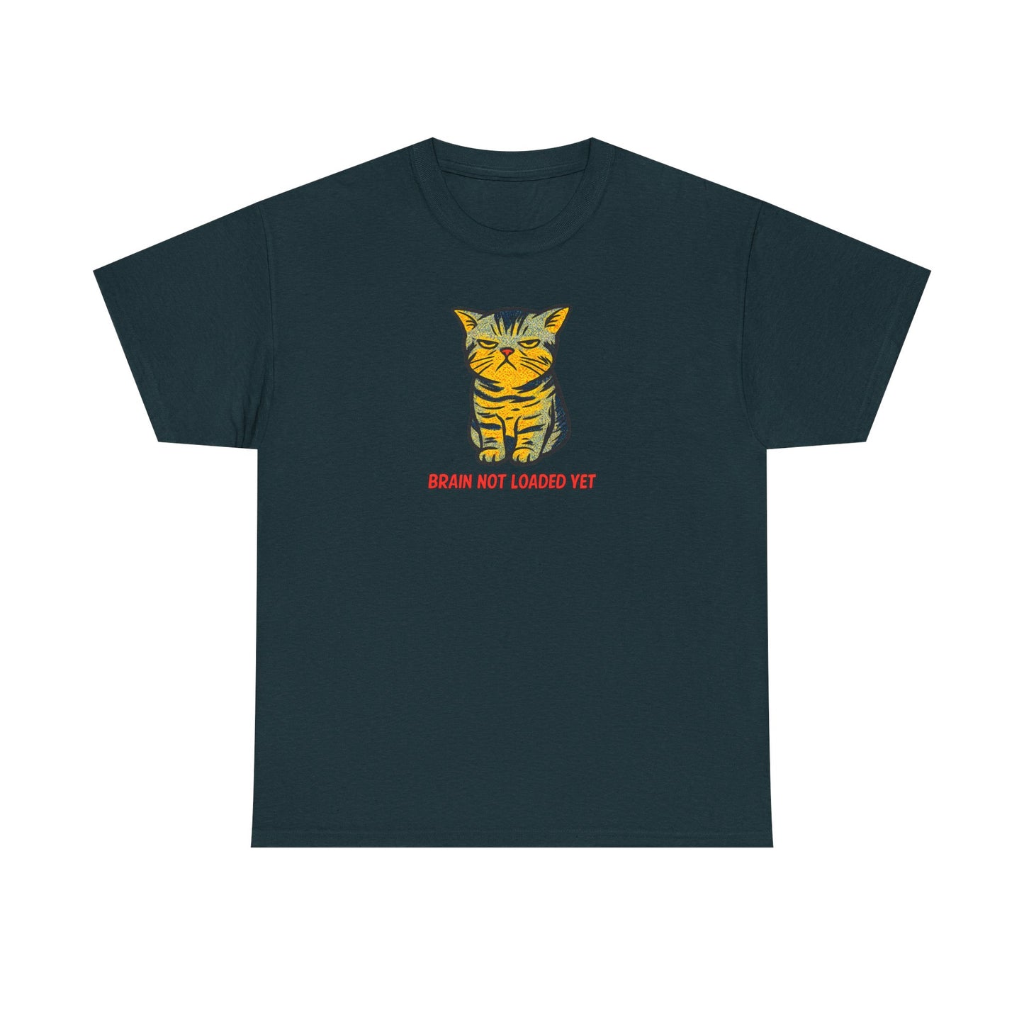 Quirky Cat 'Brain Not Loaded Yet' T-Shirt