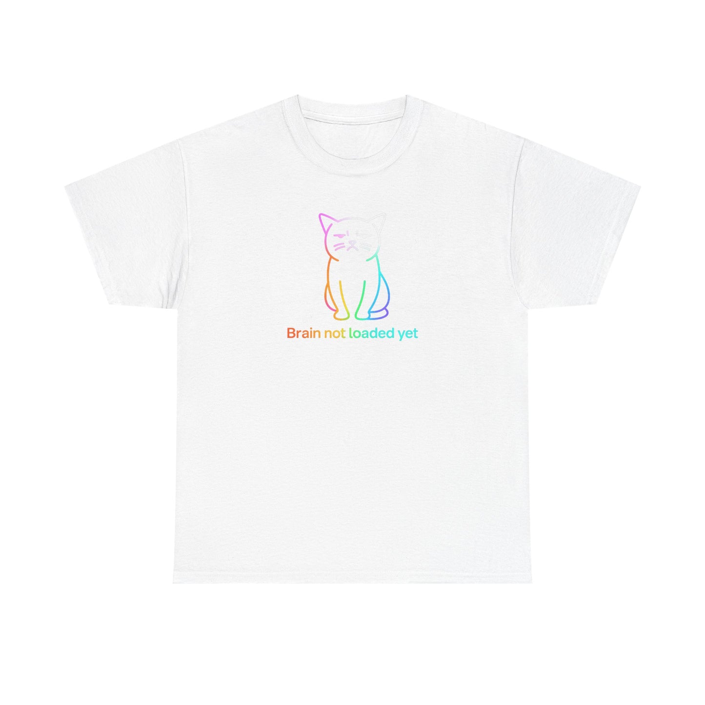 Rainbow Cat: Brain Not Loaded T-Shirt