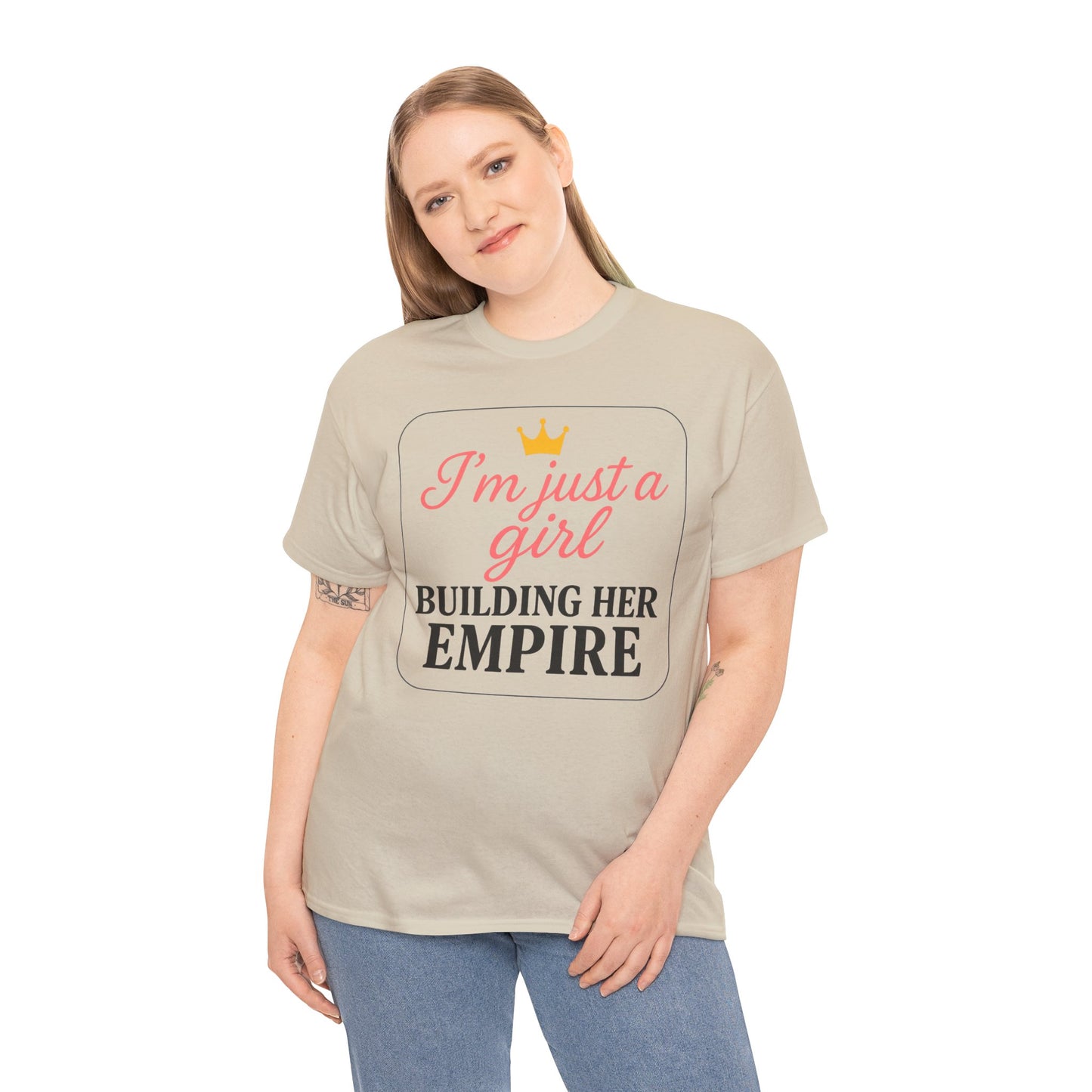 Girl Boss Tee Just a Girl Building Her Empire Heavy Cotton
