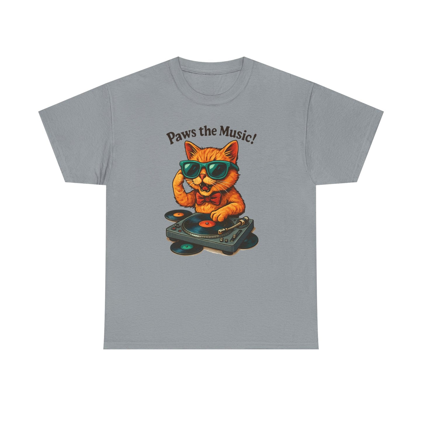 Groovy DJ Cat T-Shirt - Paws the Music