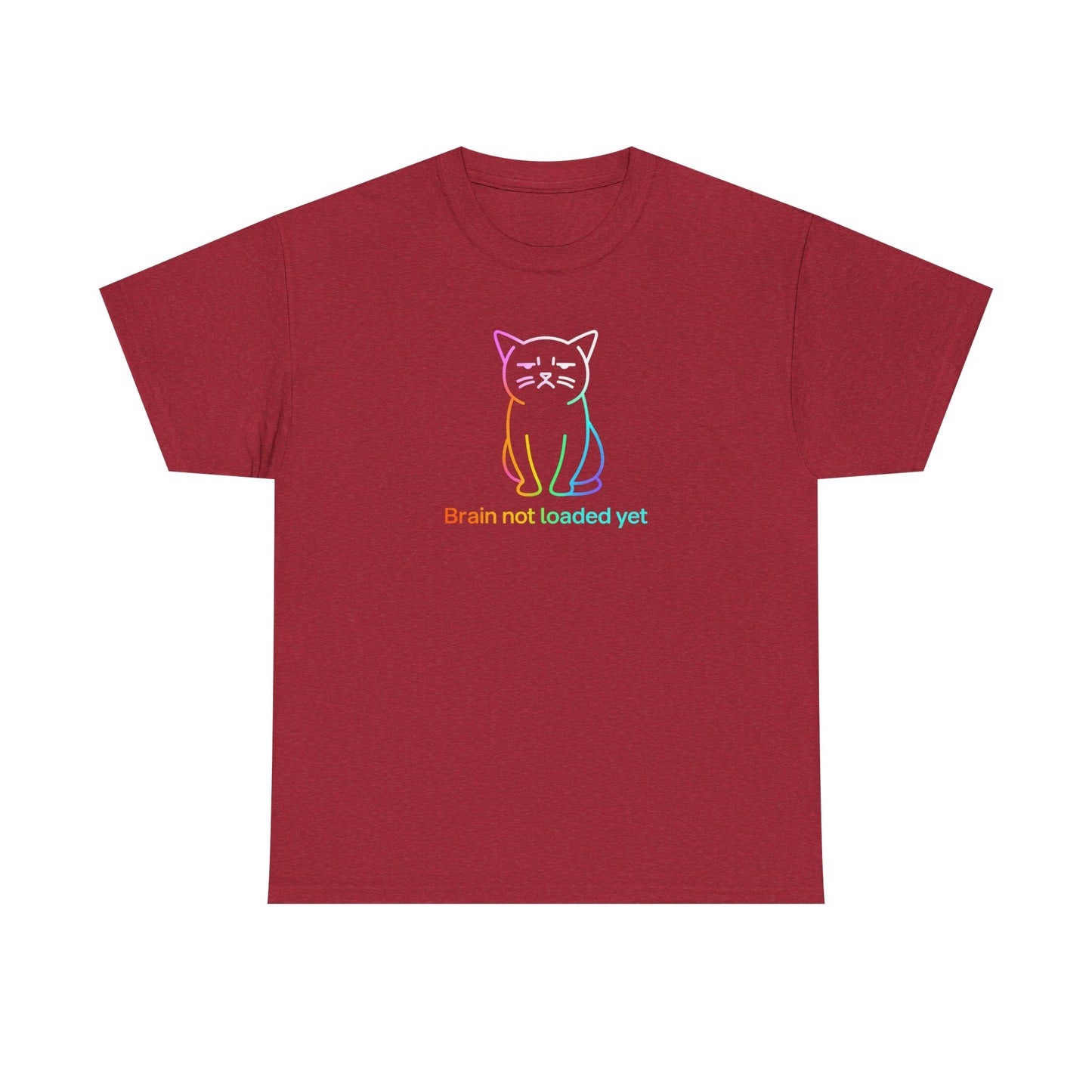 Rainbow Cat: Brain Not Loaded T-Shirt