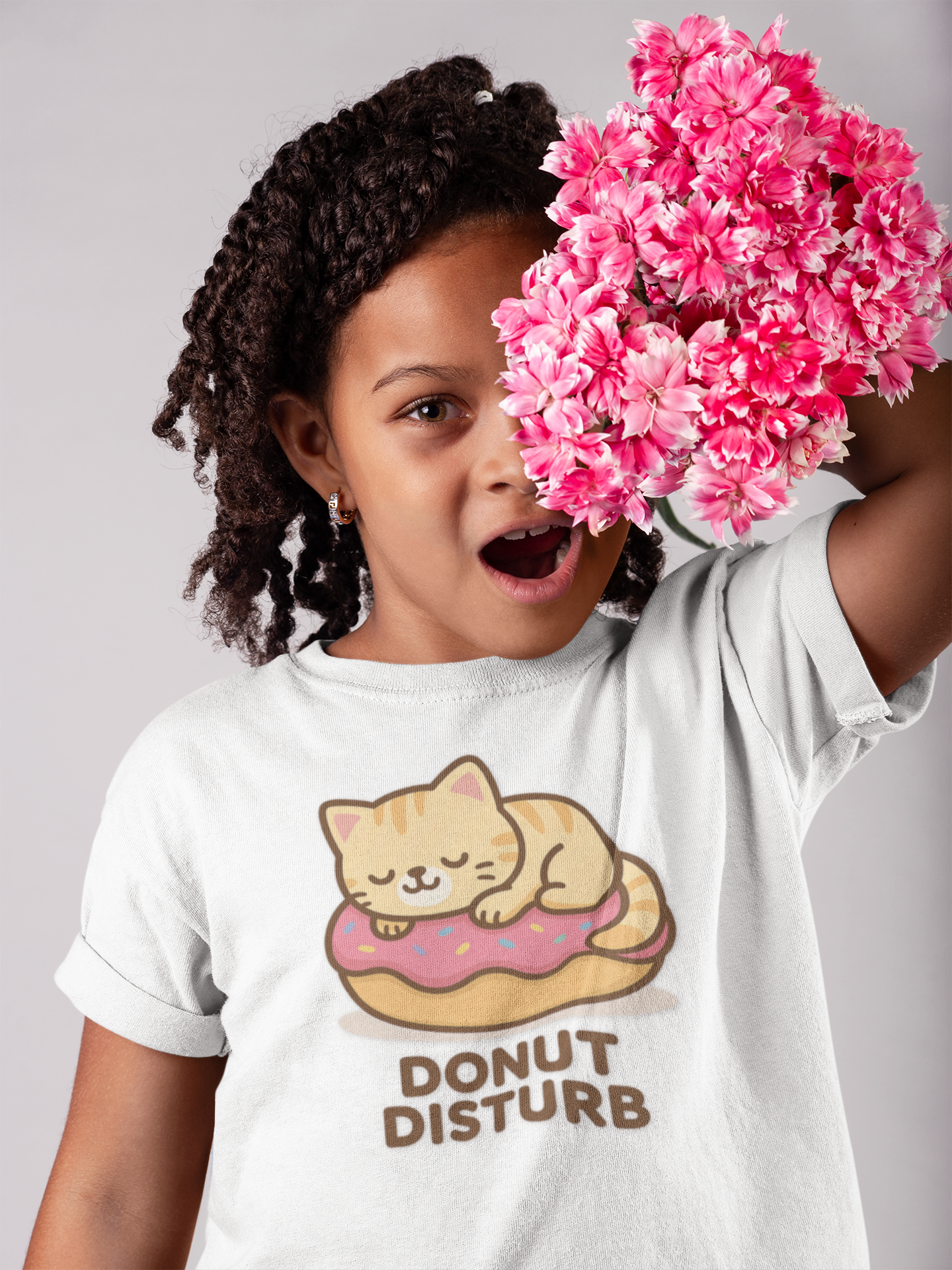 Cute Cat Donut Disturb Tee, Cat Lover Gift, Fun T-Shirt, Animal Lover Apparel, Birthday Present, Cozy Casual Wear