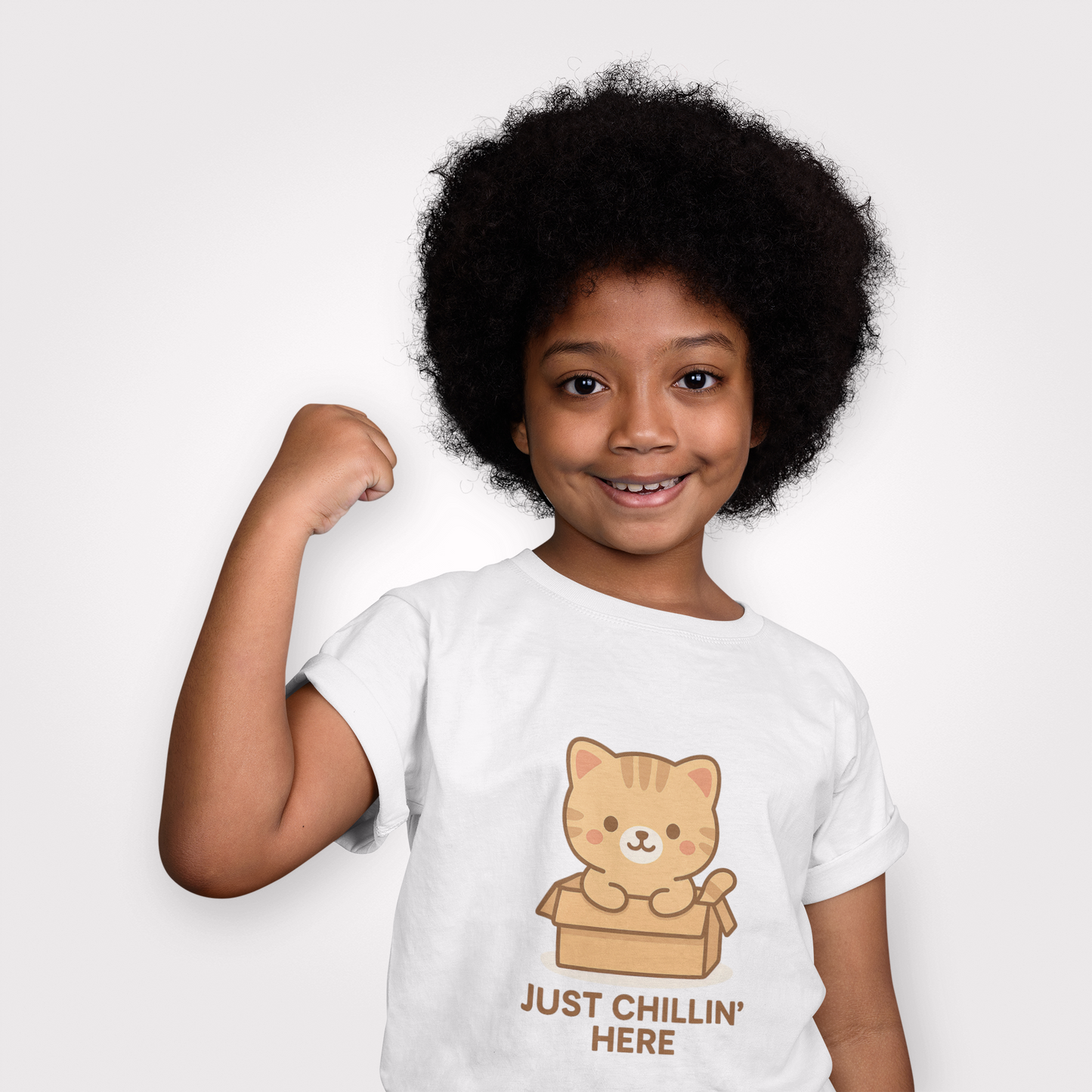 Cute Cat Just Chillin' Tee, Cat Lover Gift, Fun T-Shirt, Animal Lover Apparel, Birthday Present, Cozy Casual Wear