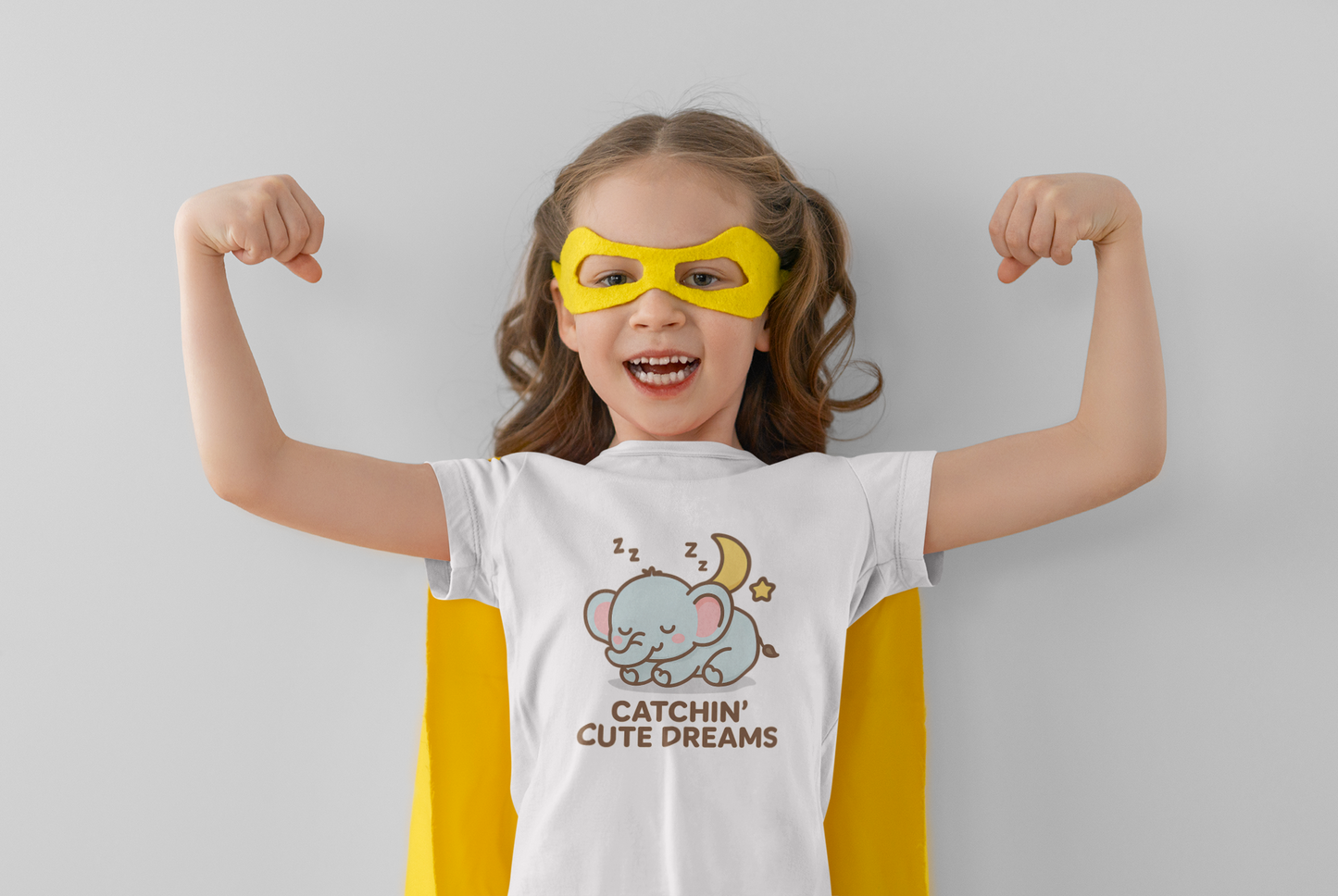 Cute Baby Elephant Catchin' Dreams Tee, Animal Lover Gift, Fun T-Shirt, Elephant Shirt, Birthday Present, Cozy Casual Wear