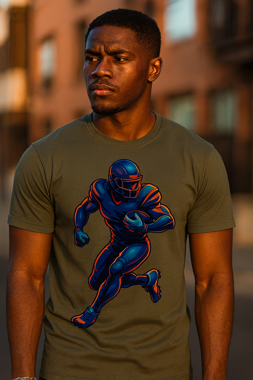 Dynamic Football Warrior T-Shirt