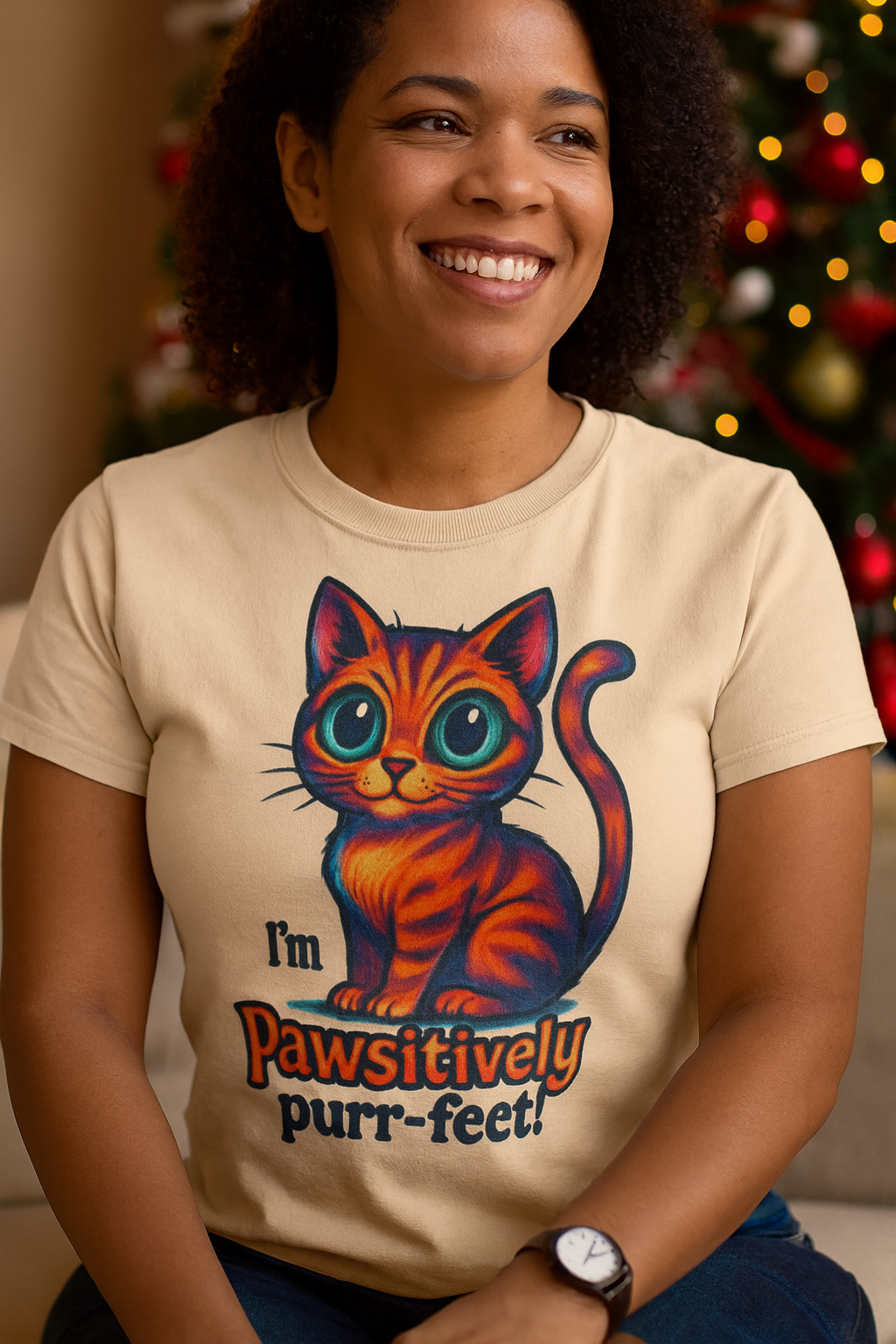 Pawsitively Purr-fect Cat T-Shirt