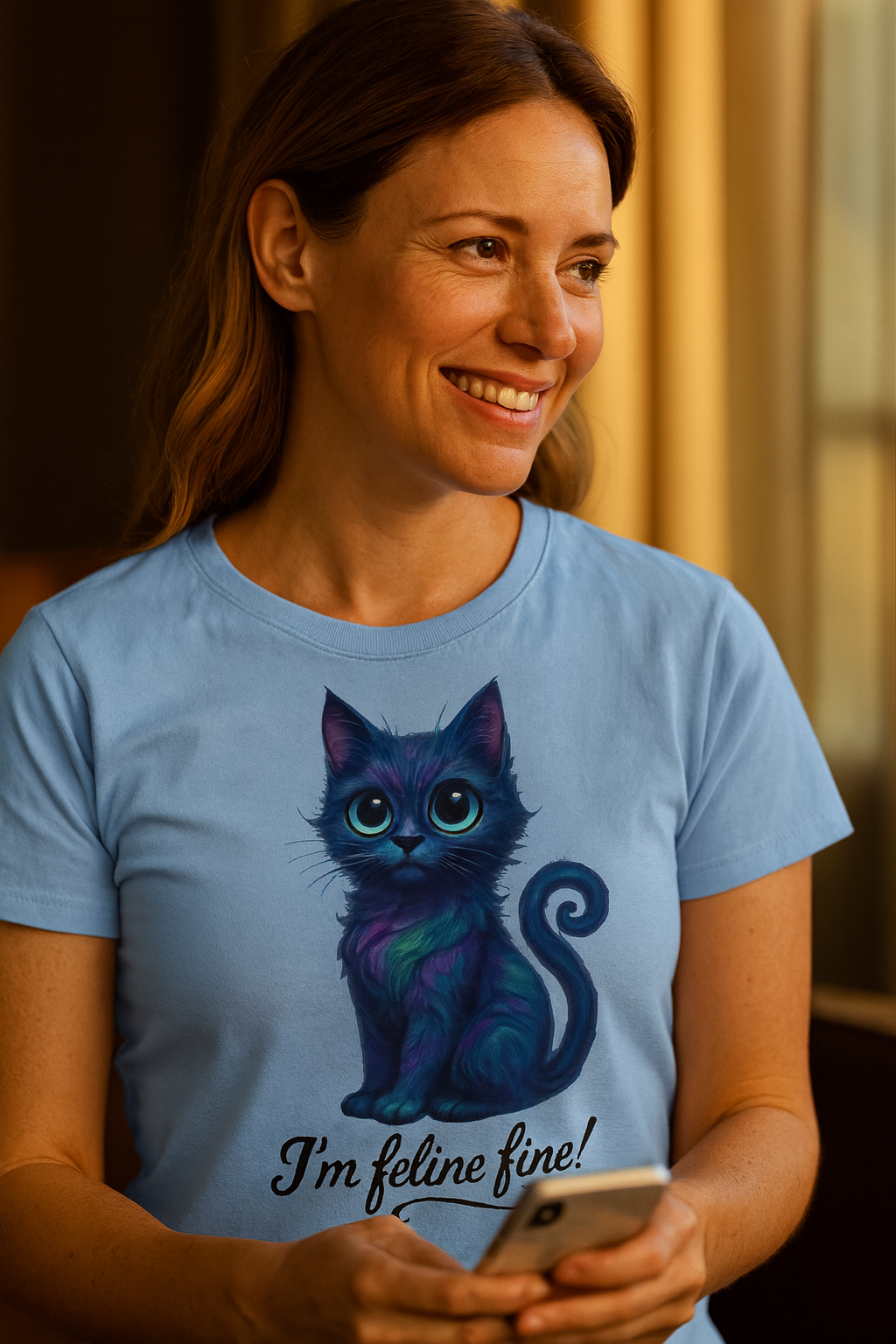 Cute Cosmic Kitty T-Shirt