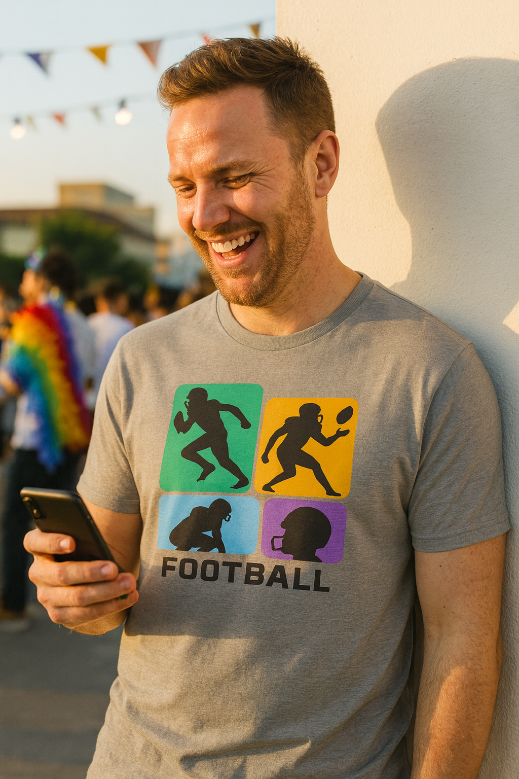 Vibrant Football Action T-Shirt