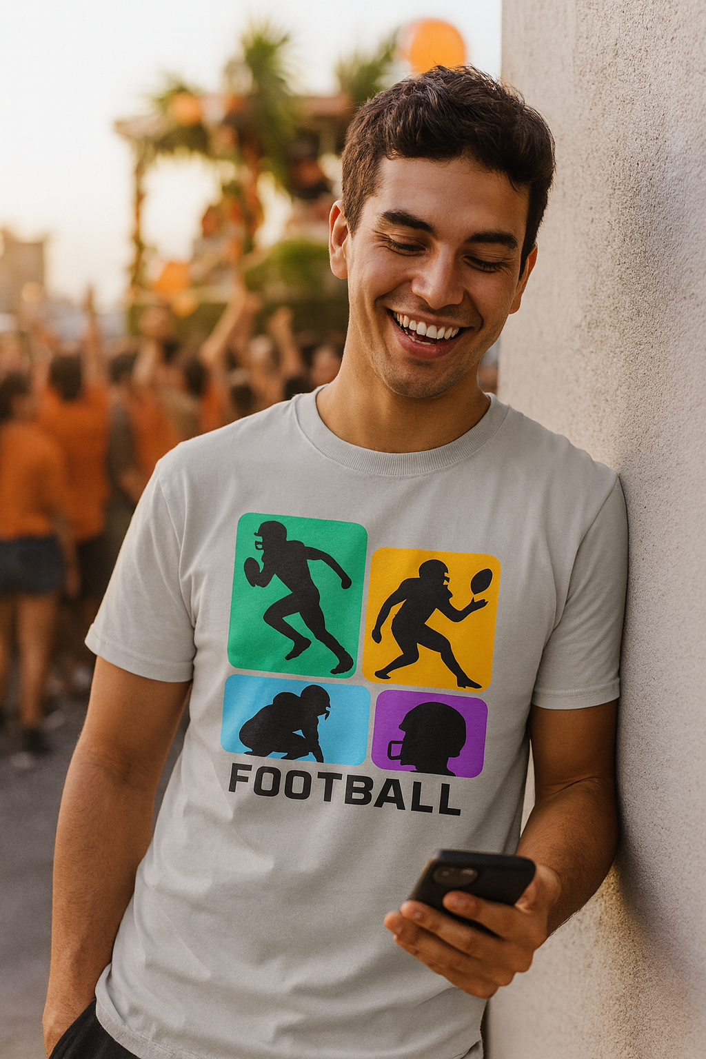Vibrant Football Action T-Shirt