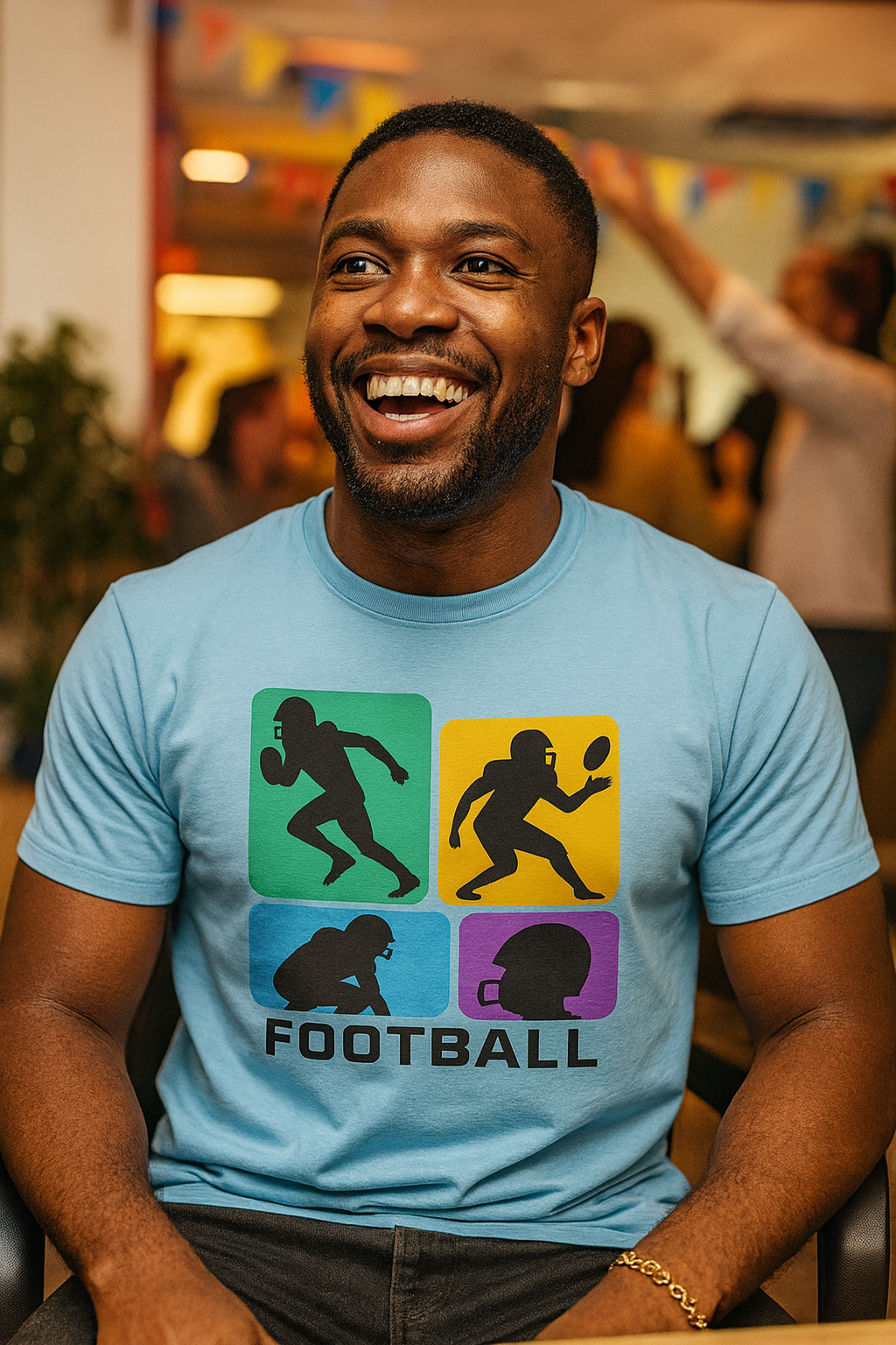 Vibrant Football Action T-Shirt