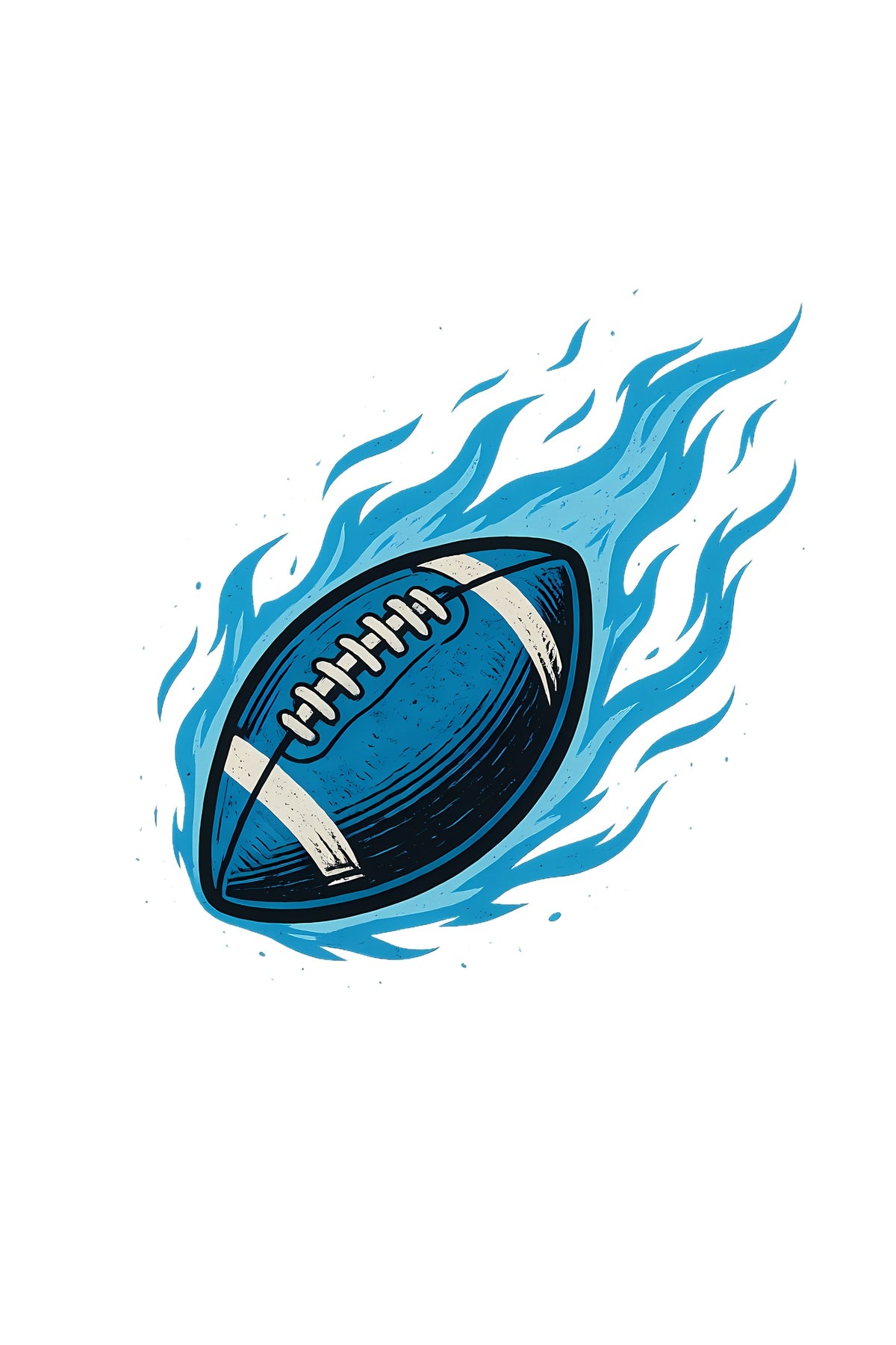 Blazing Blue Football Tee