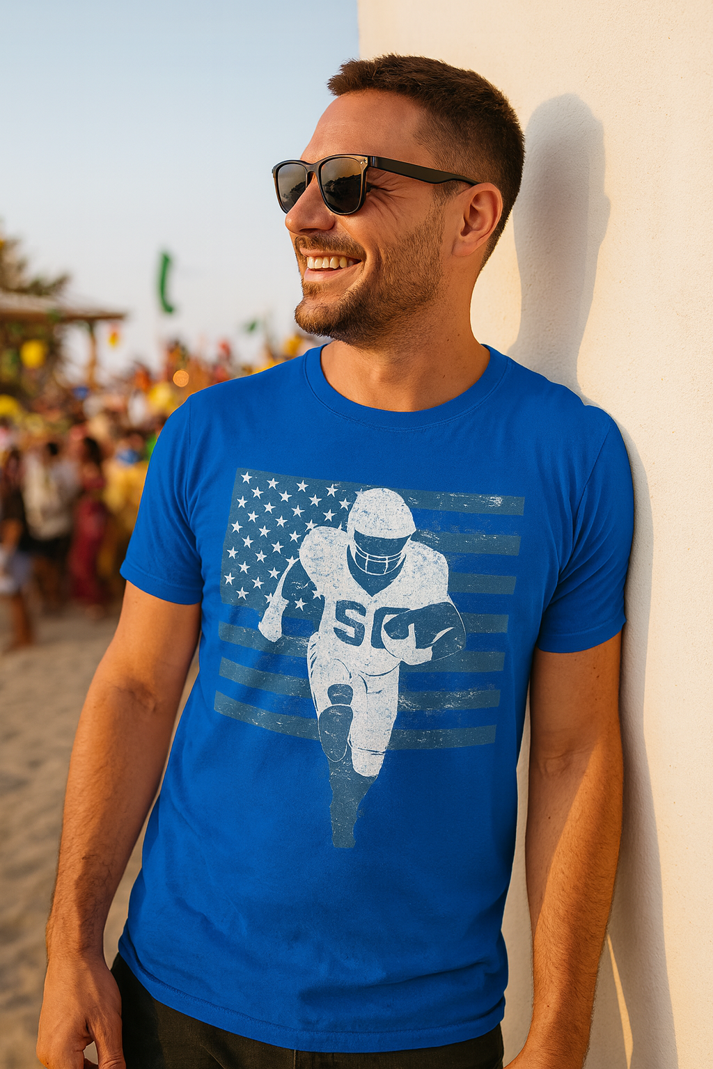 Patriotic Football Warrior Tee