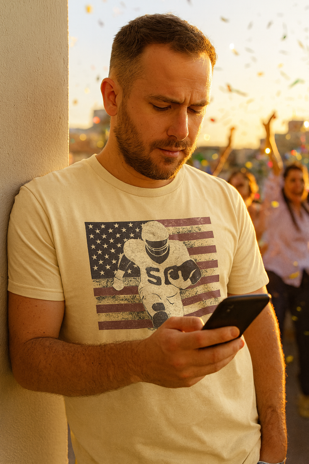 Patriotic Football Warrior Tee
