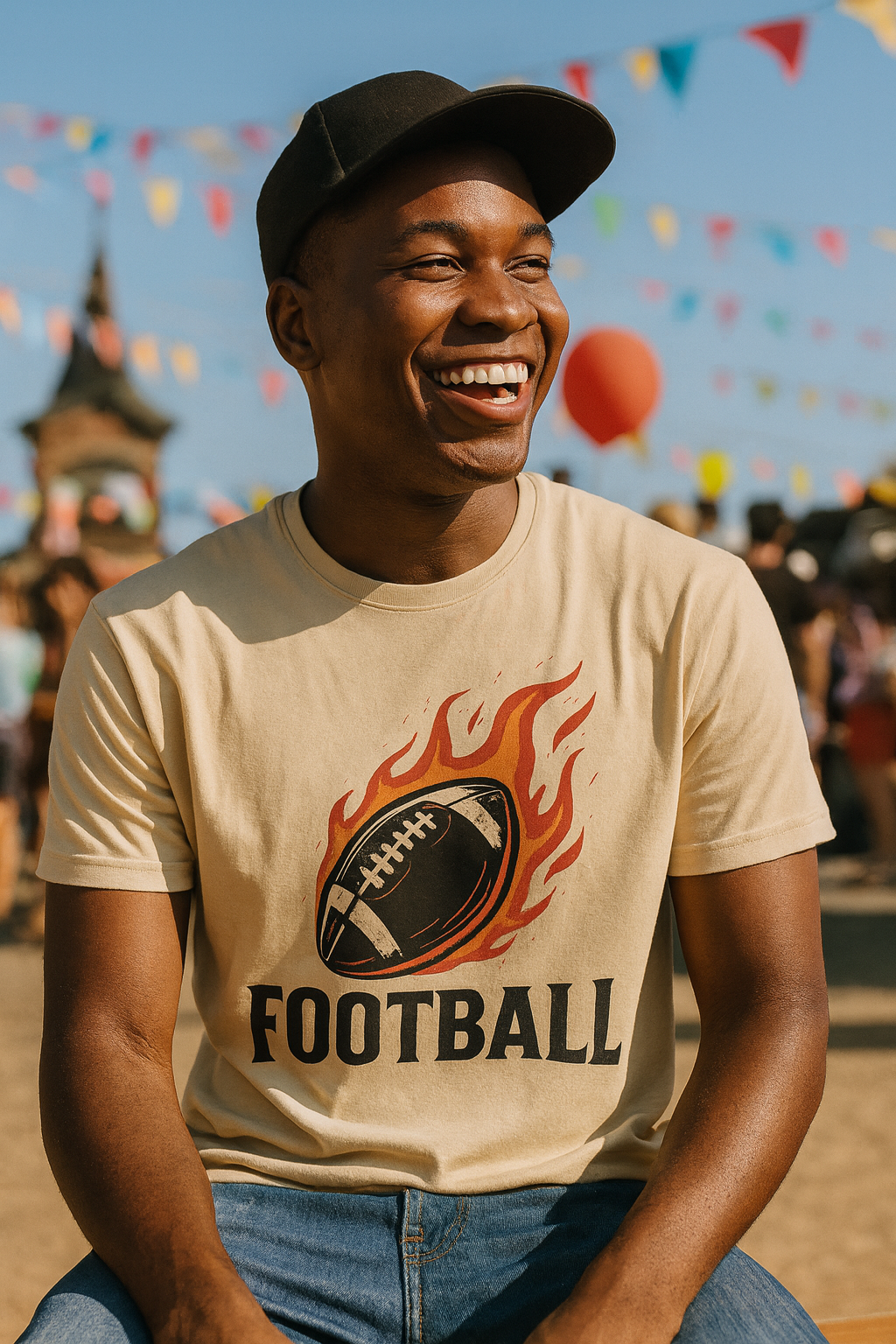 Fiery Football Frenzy T-Shirt