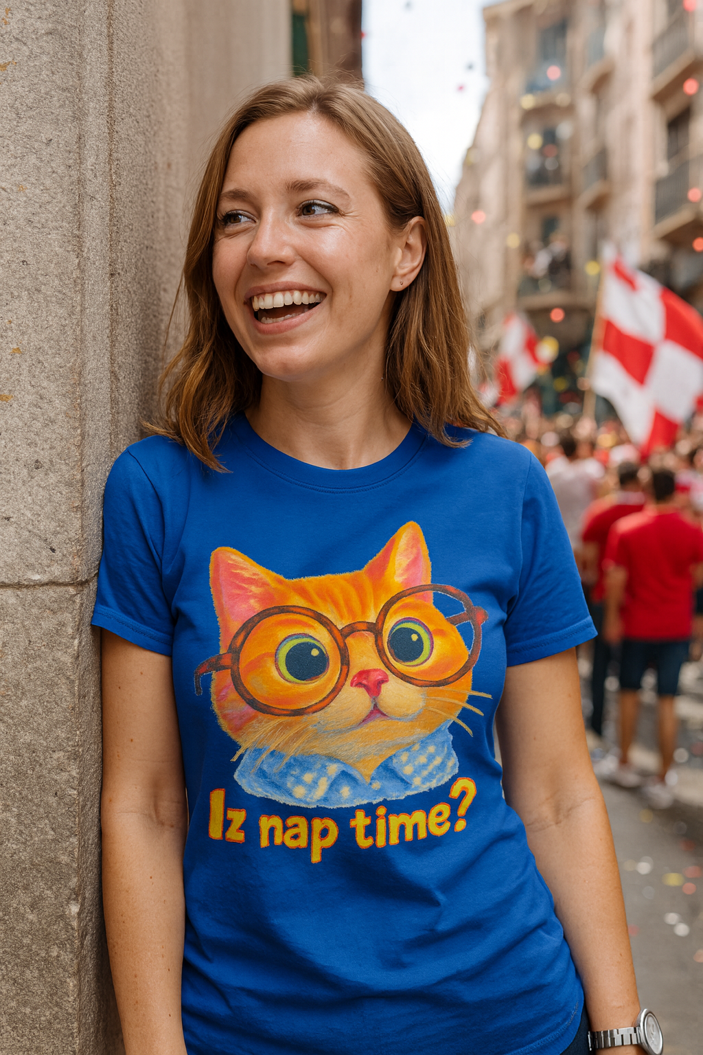 Adorable Cat 'Iz Nap Time?' T-Shirt