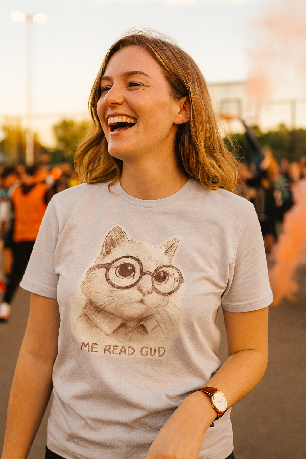 Quirky Cat Scholar Tee