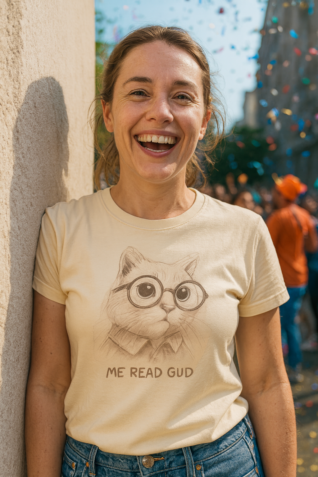 Quirky Cat Scholar Tee