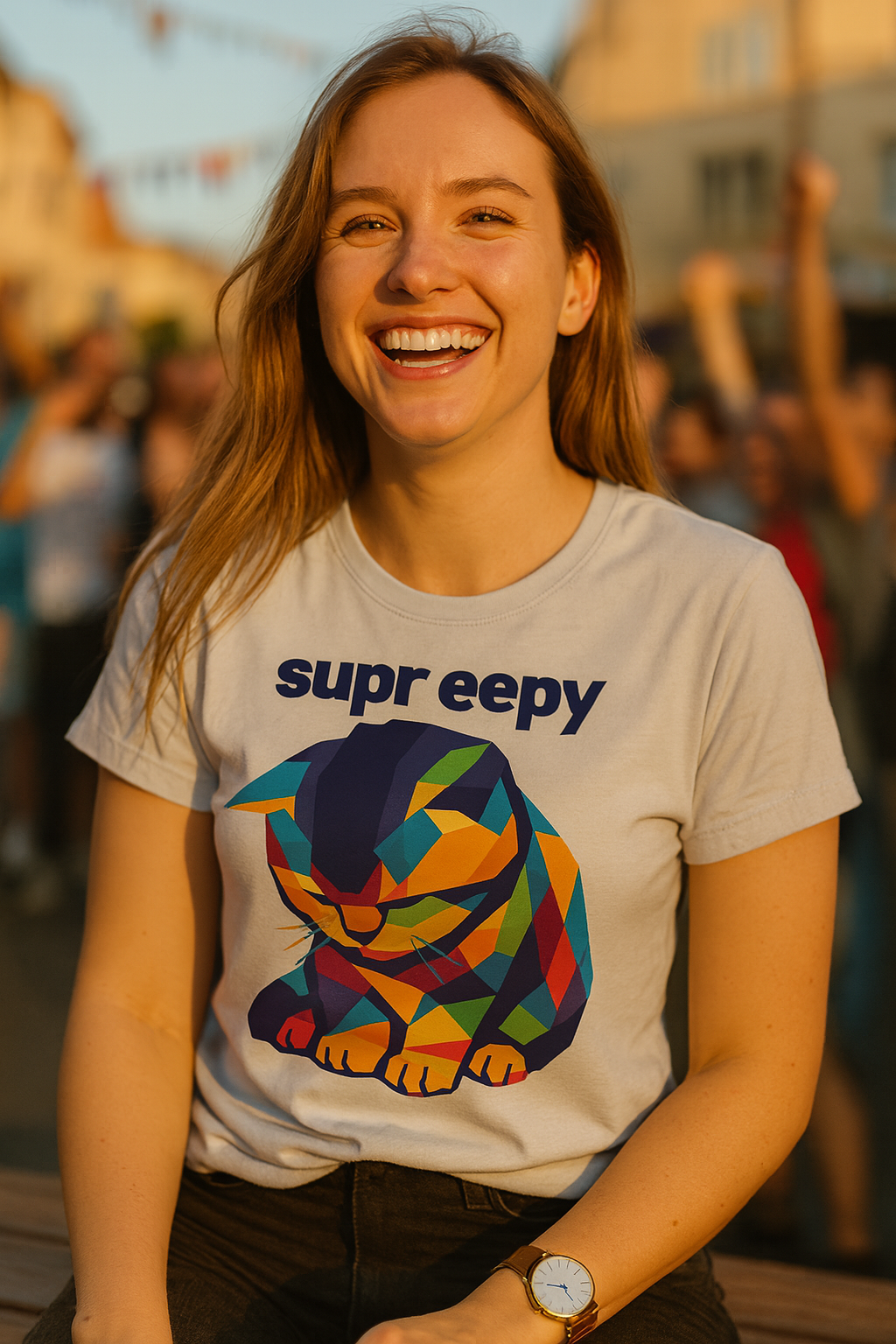 Colorful Cat Dreamer T-Shirt