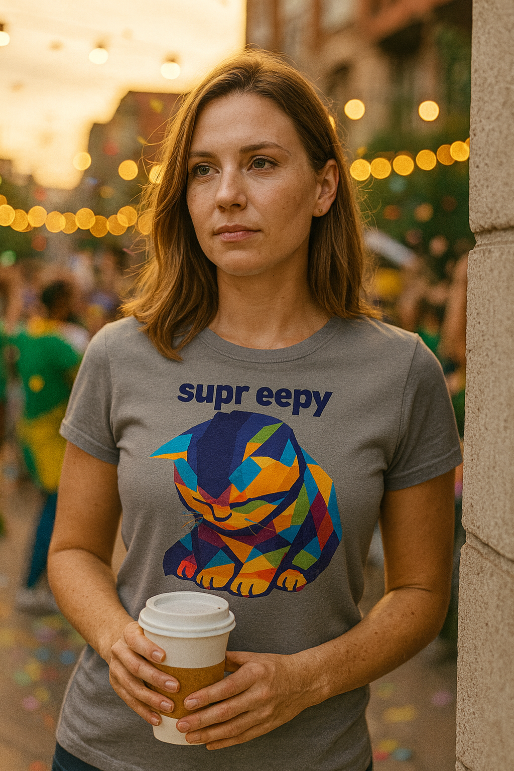 Colorful Cat Dreamer T-Shirt