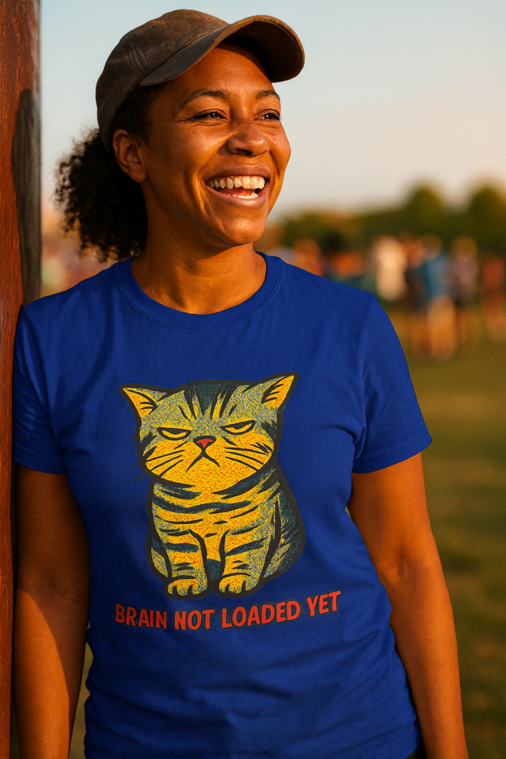 Quirky Cat 'Brain Not Loaded Yet' T-Shirt