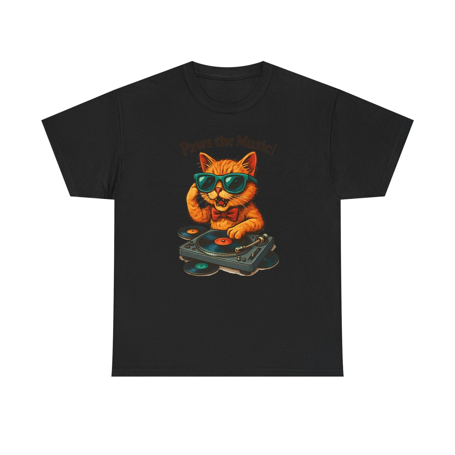 Groovy DJ Cat T-Shirt - Paws the Music