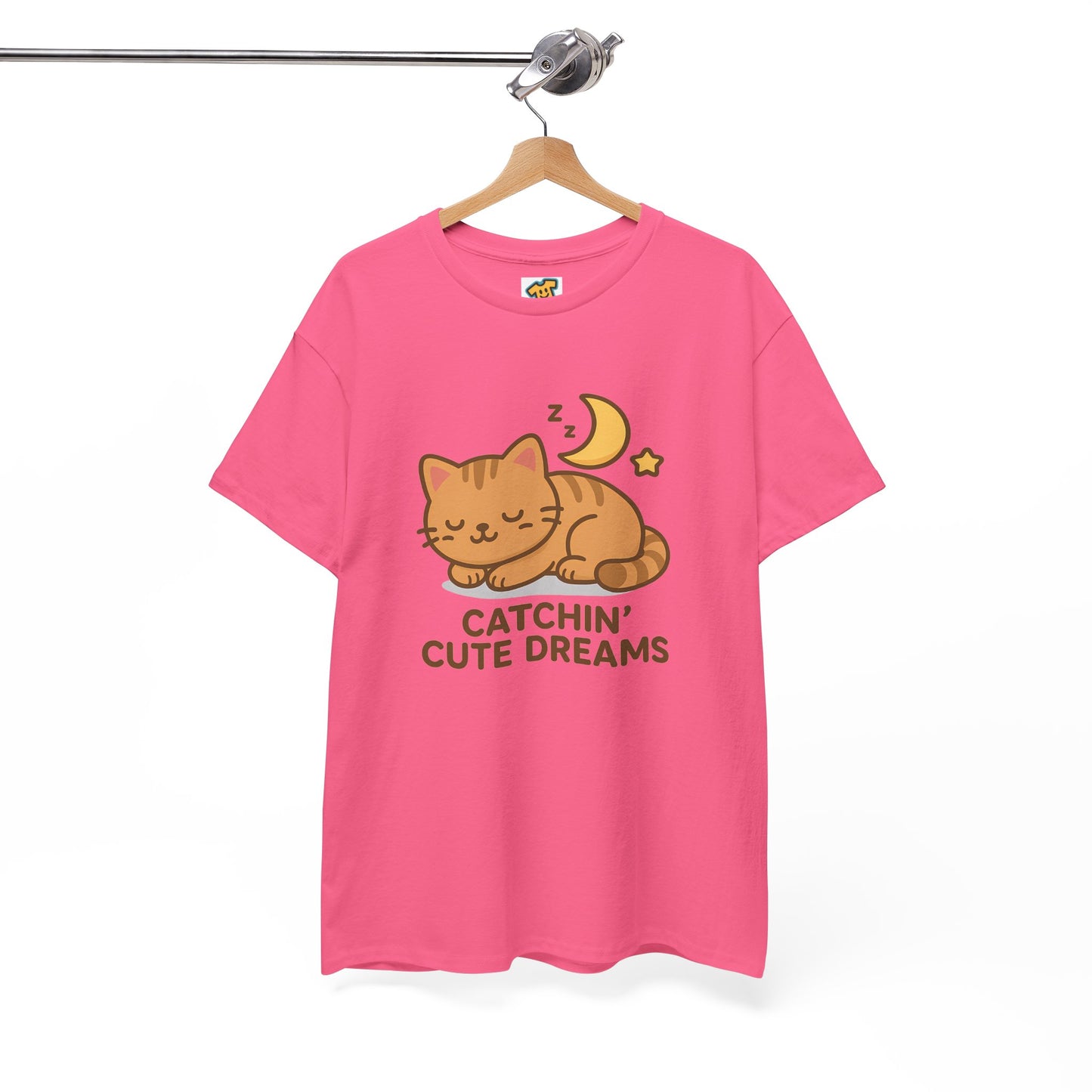 Cute Baby Cat Catchin' Dreams Tee, Cat Lover Gift, Fun T-Shirt, Animal Lover Apparel, Birthday Present, Cozy Casual Wear