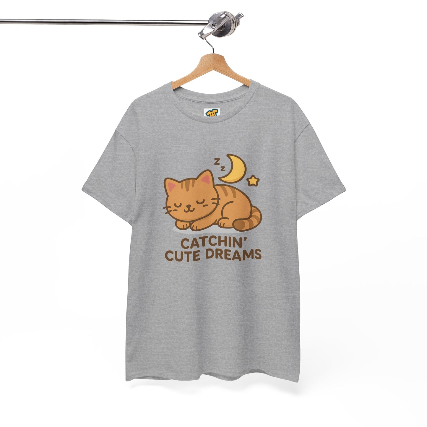 Cute Baby Cat Catchin' Dreams Tee, Cat Lover Gift, Fun T-Shirt, Animal Lover Apparel, Birthday Present, Cozy Casual Wear
