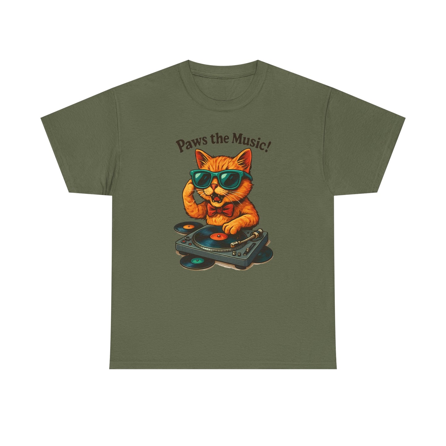 Groovy DJ Cat T-Shirt - Paws the Music