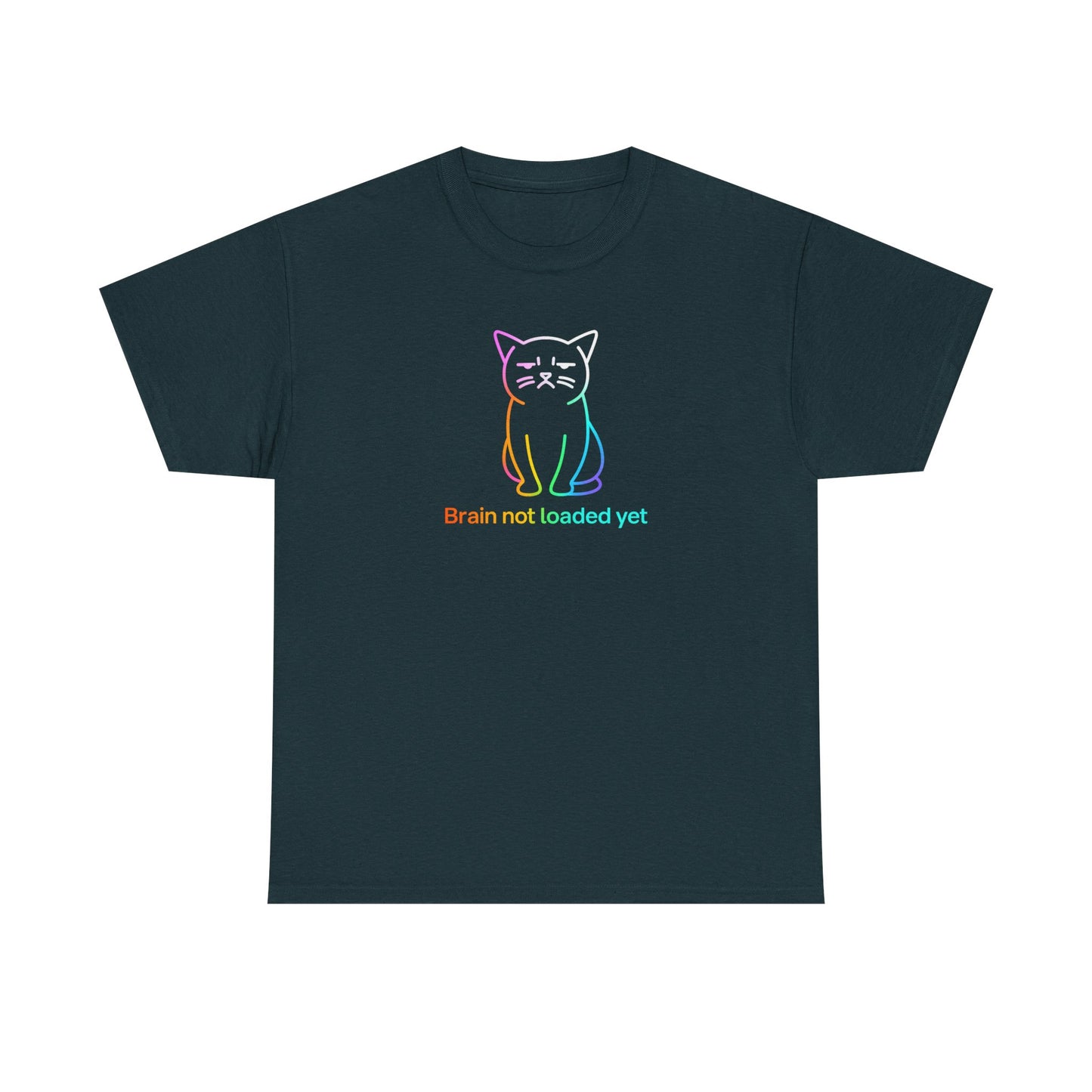 Rainbow Cat: Brain Not Loaded T-Shirt