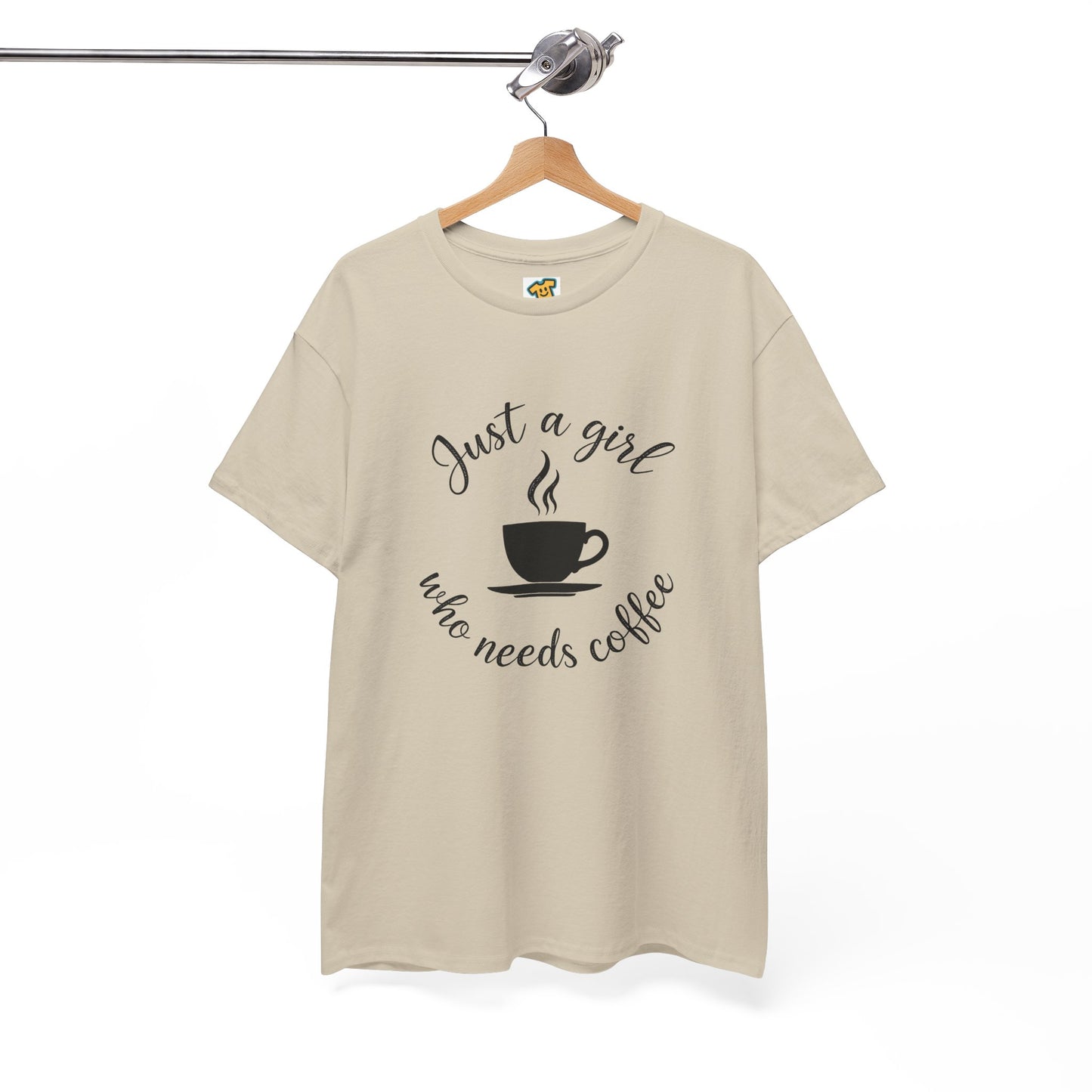 Coffee Lover Tee 'Just a girl who needs coffee' Heavy Cotton Tee