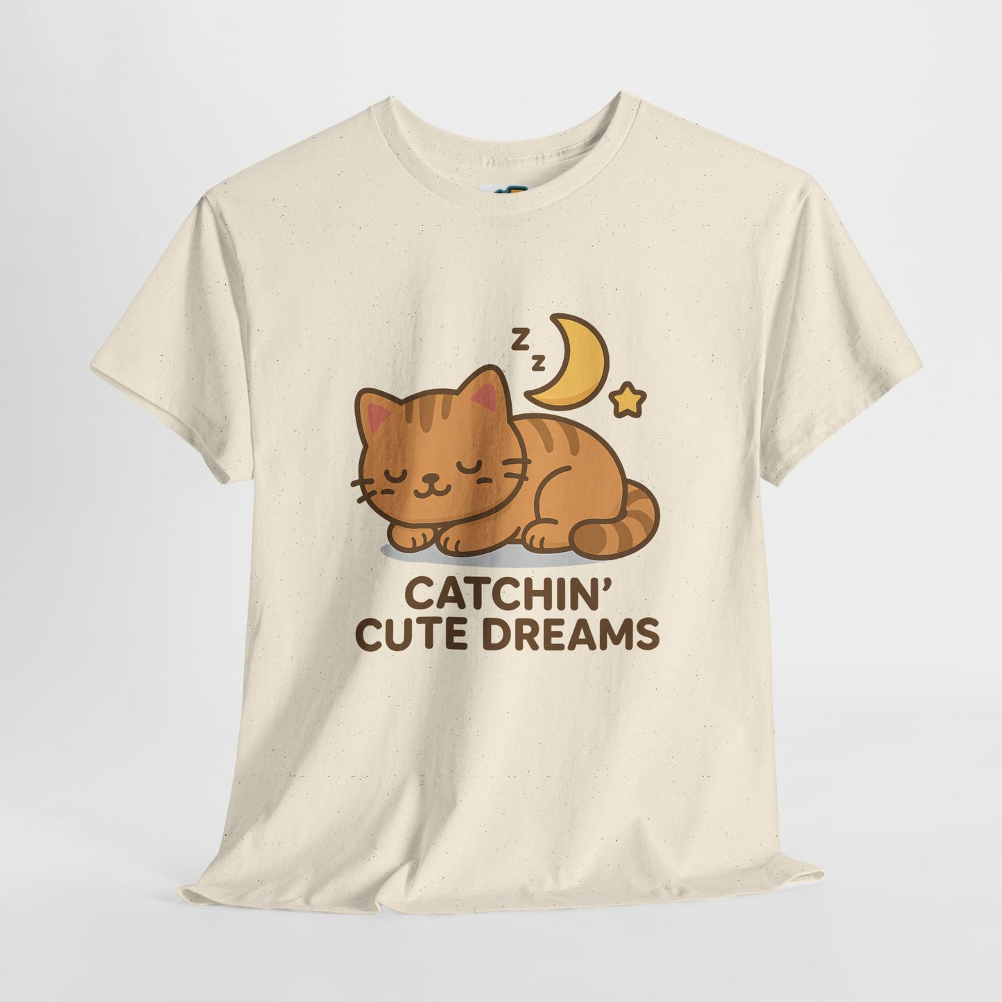 Cute Baby Cat Catchin' Dreams Tee, Cat Lover Gift, Fun T-Shirt, Animal Lover Apparel, Birthday Present, Cozy Casual Wear