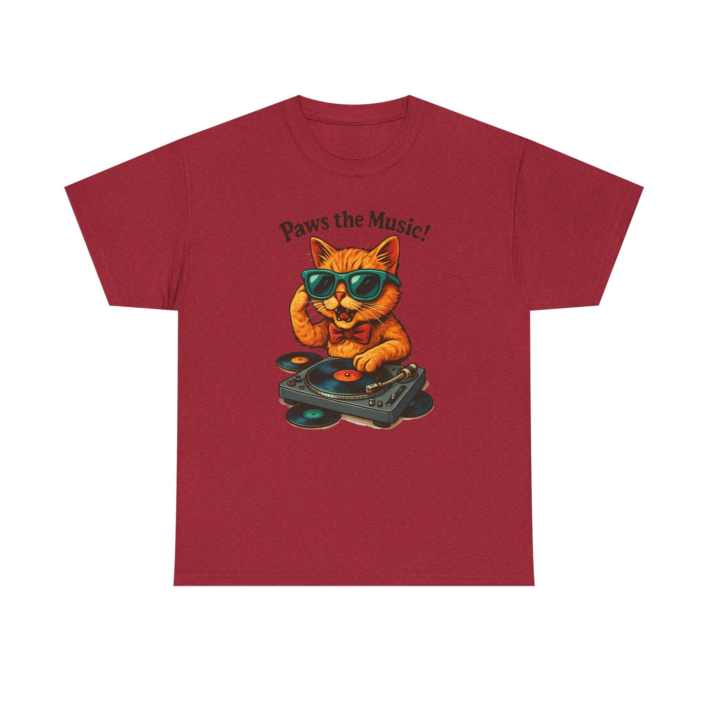 Groovy DJ Cat T-Shirt - Paws the Music