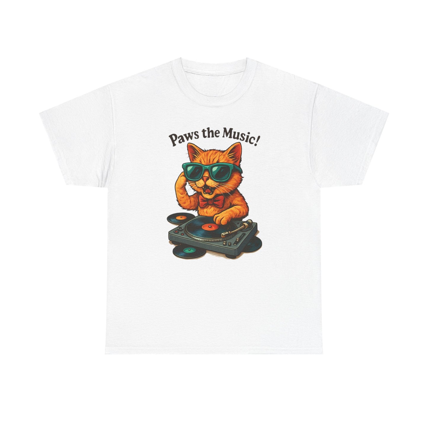 Groovy DJ Cat T-Shirt - Paws the Music