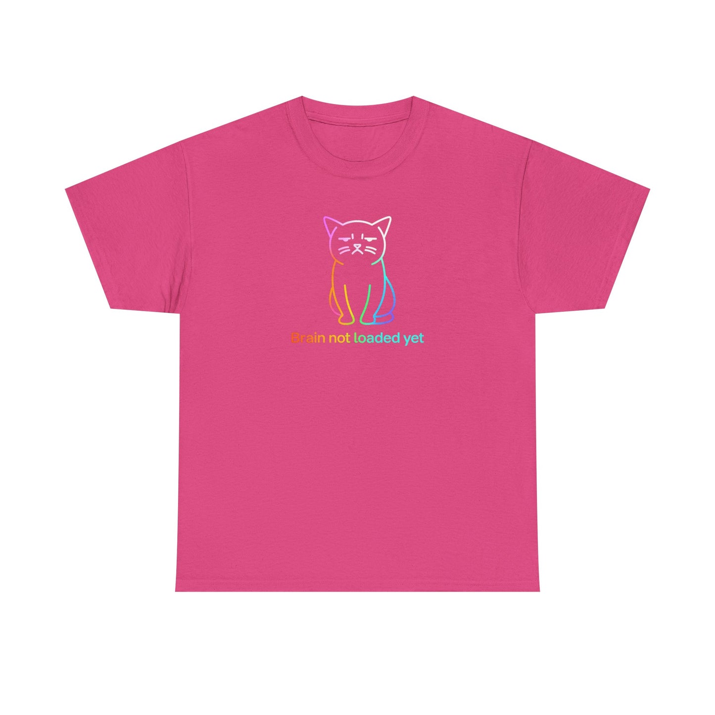 Rainbow Cat: Brain Not Loaded T-Shirt