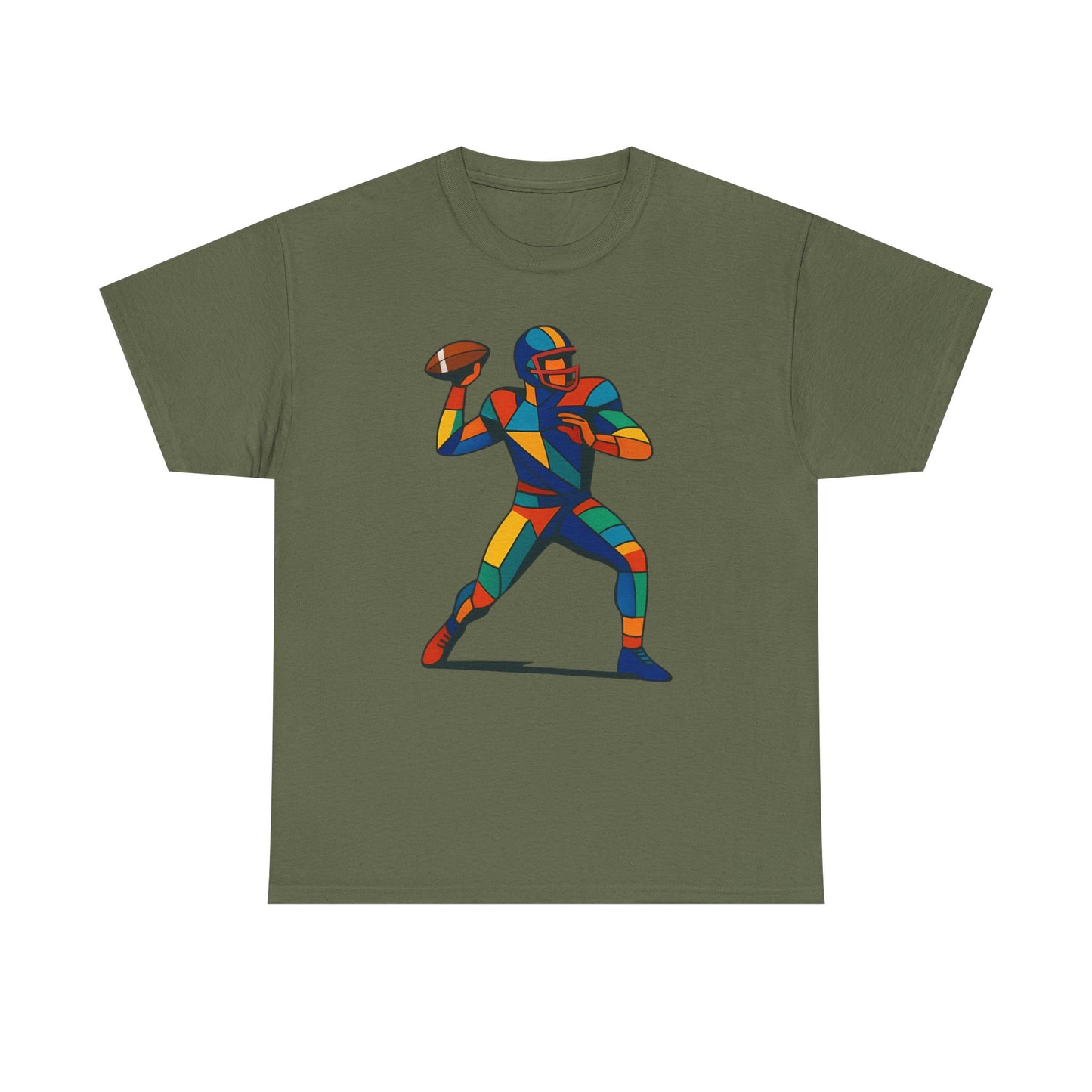 Vibrant Geometric Quarterback T-Shirt