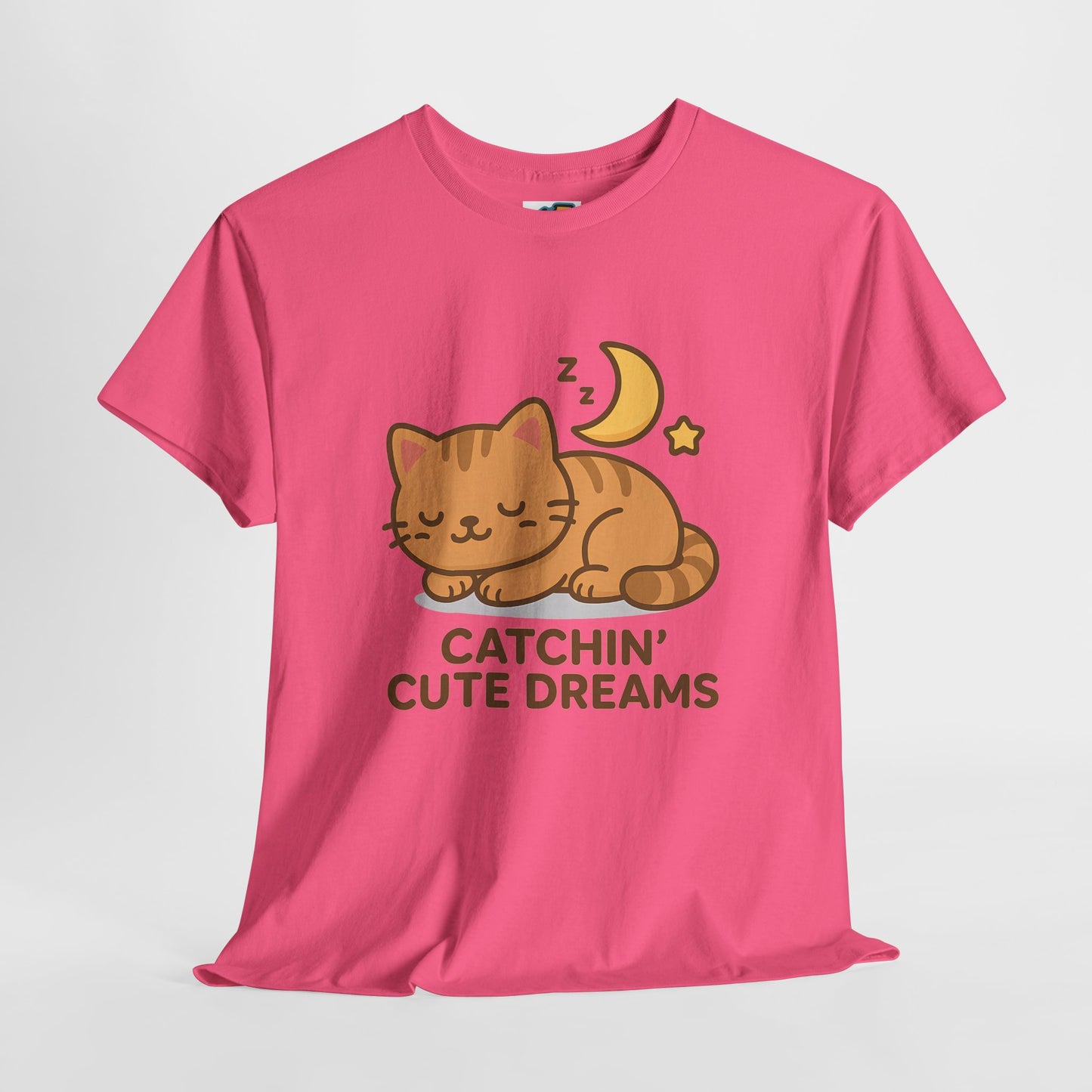 Cute Baby Cat Catchin' Dreams Tee, Cat Lover Gift, Fun T-Shirt, Animal Lover Apparel, Birthday Present, Cozy Casual Wear