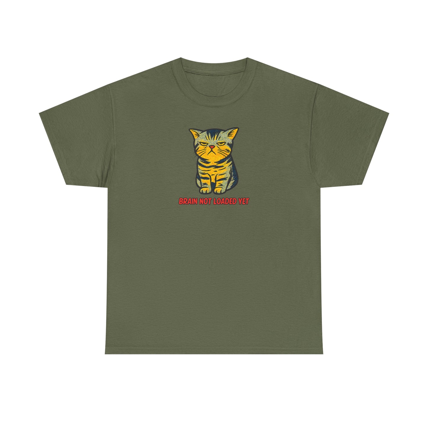Quirky Cat 'Brain Not Loaded Yet' T-Shirt