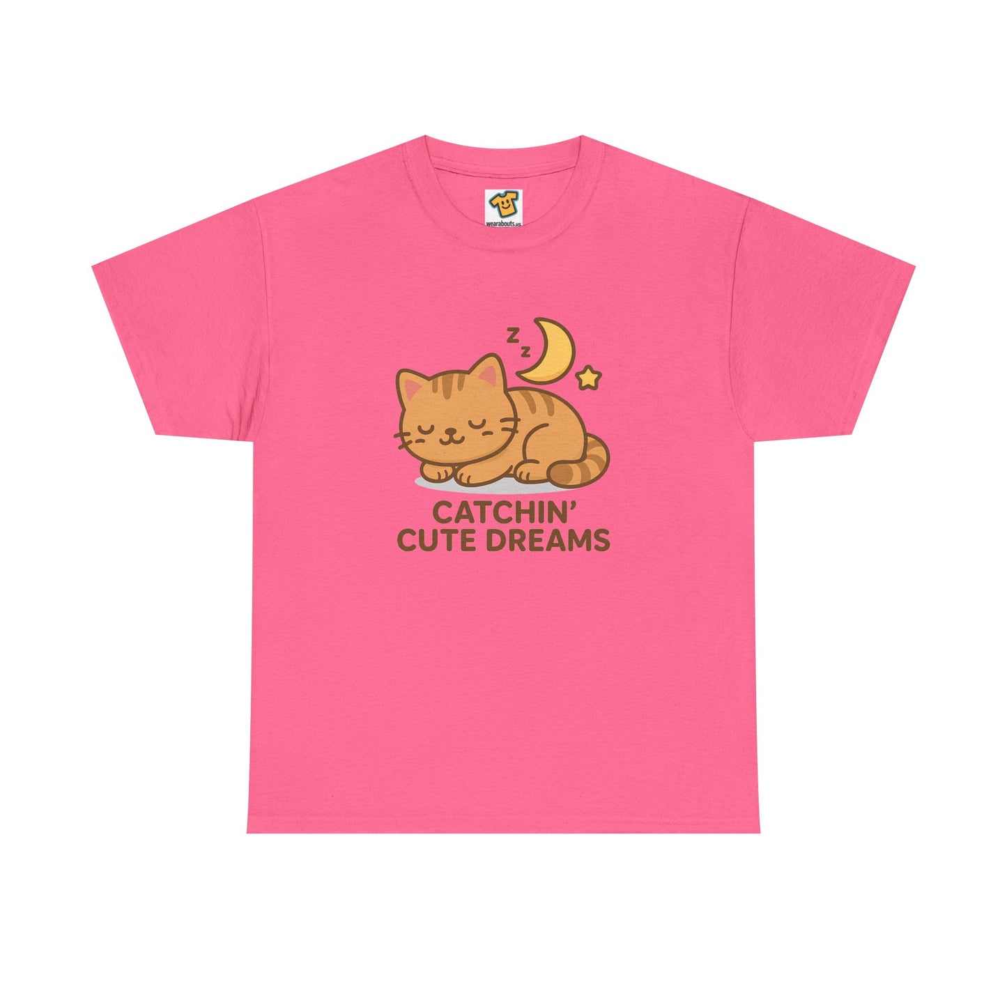 Cute Baby Cat Catchin' Dreams Tee, Cat Lover Gift, Fun T-Shirt, Animal Lover Apparel, Birthday Present, Cozy Casual Wear