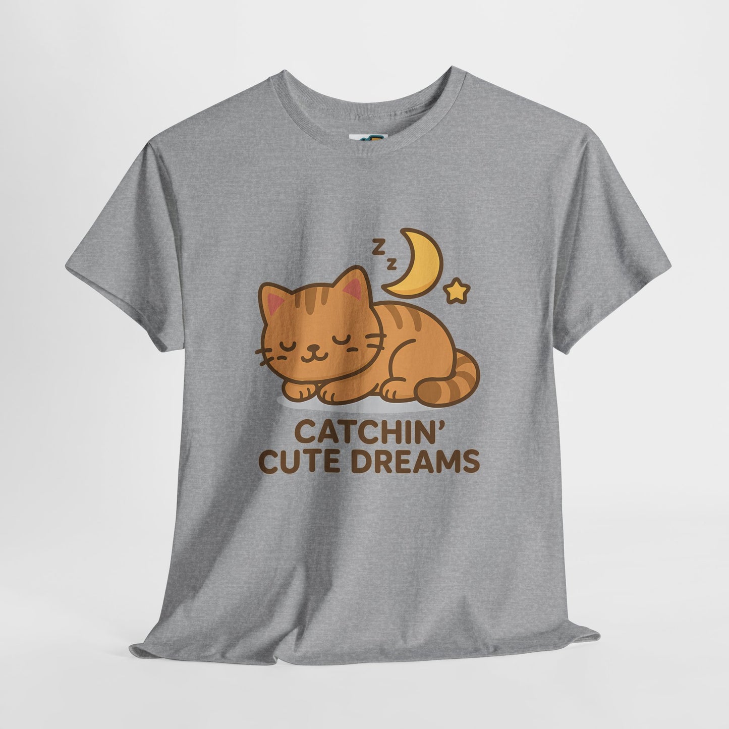 Cute Baby Cat Catchin' Dreams Tee, Cat Lover Gift, Fun T-Shirt, Animal Lover Apparel, Birthday Present, Cozy Casual Wear